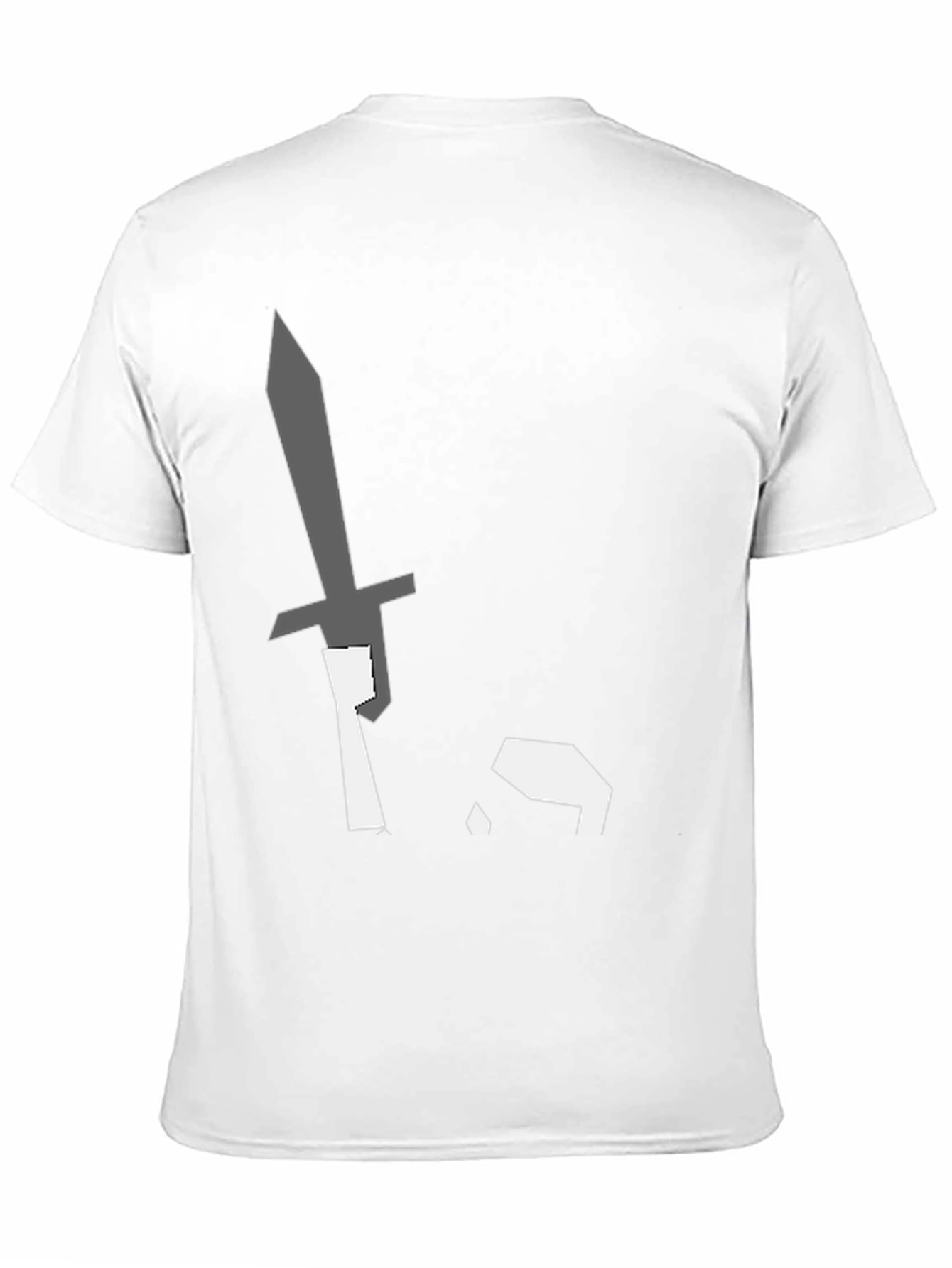 Black T-Shirt with Sword Pixel Art Graphic