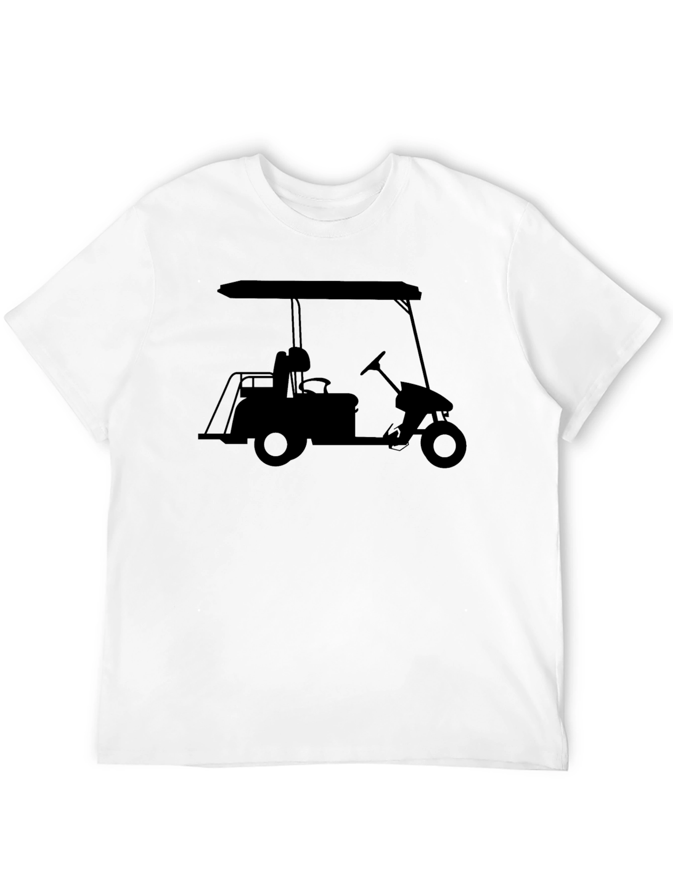 Golf Cart Silhouette Tee - Cool Golfing Shirt