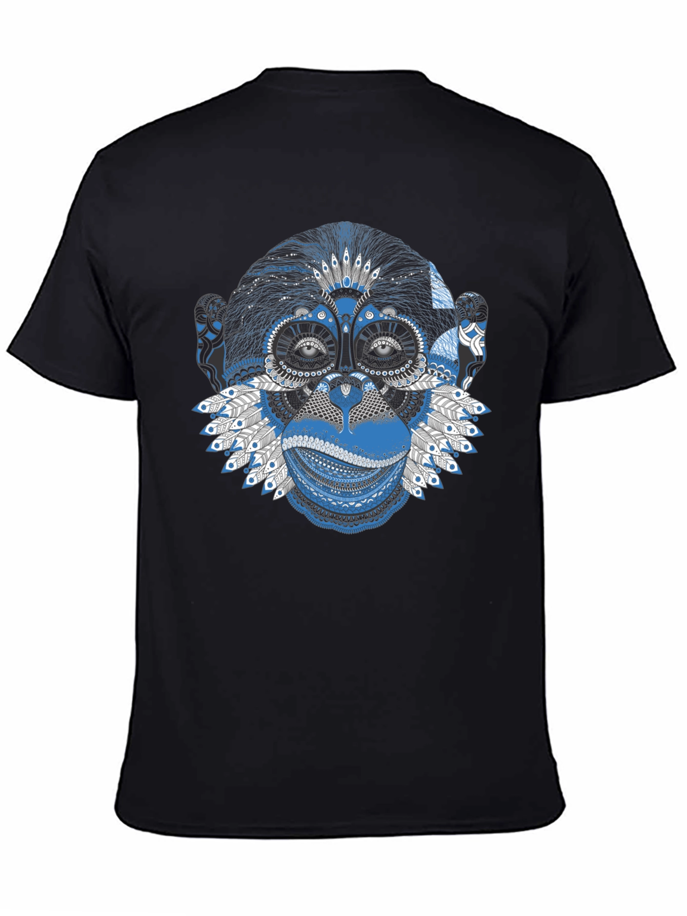 Monkey Art Graphic Tee - Unique Design T-Shirt