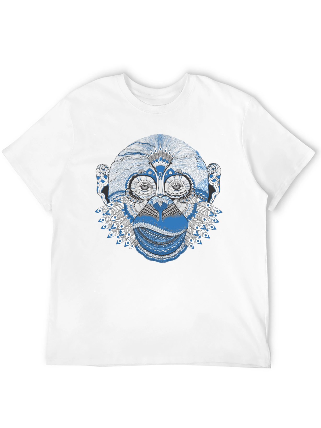 Monkey Art Graphic Tee - Unique Design T-Shirt