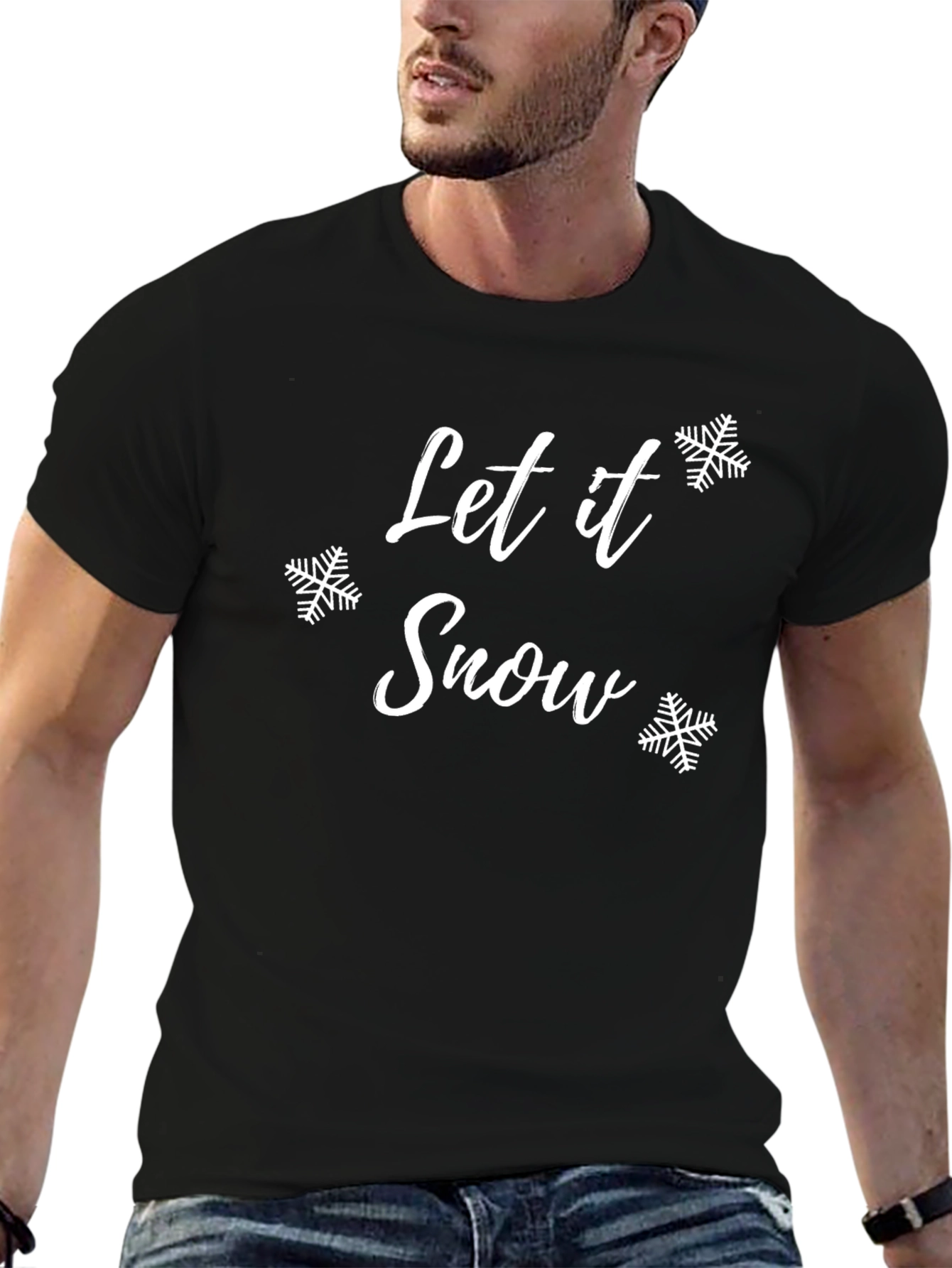 Let It Snow Graphic Tee - Holiday Season Apparel