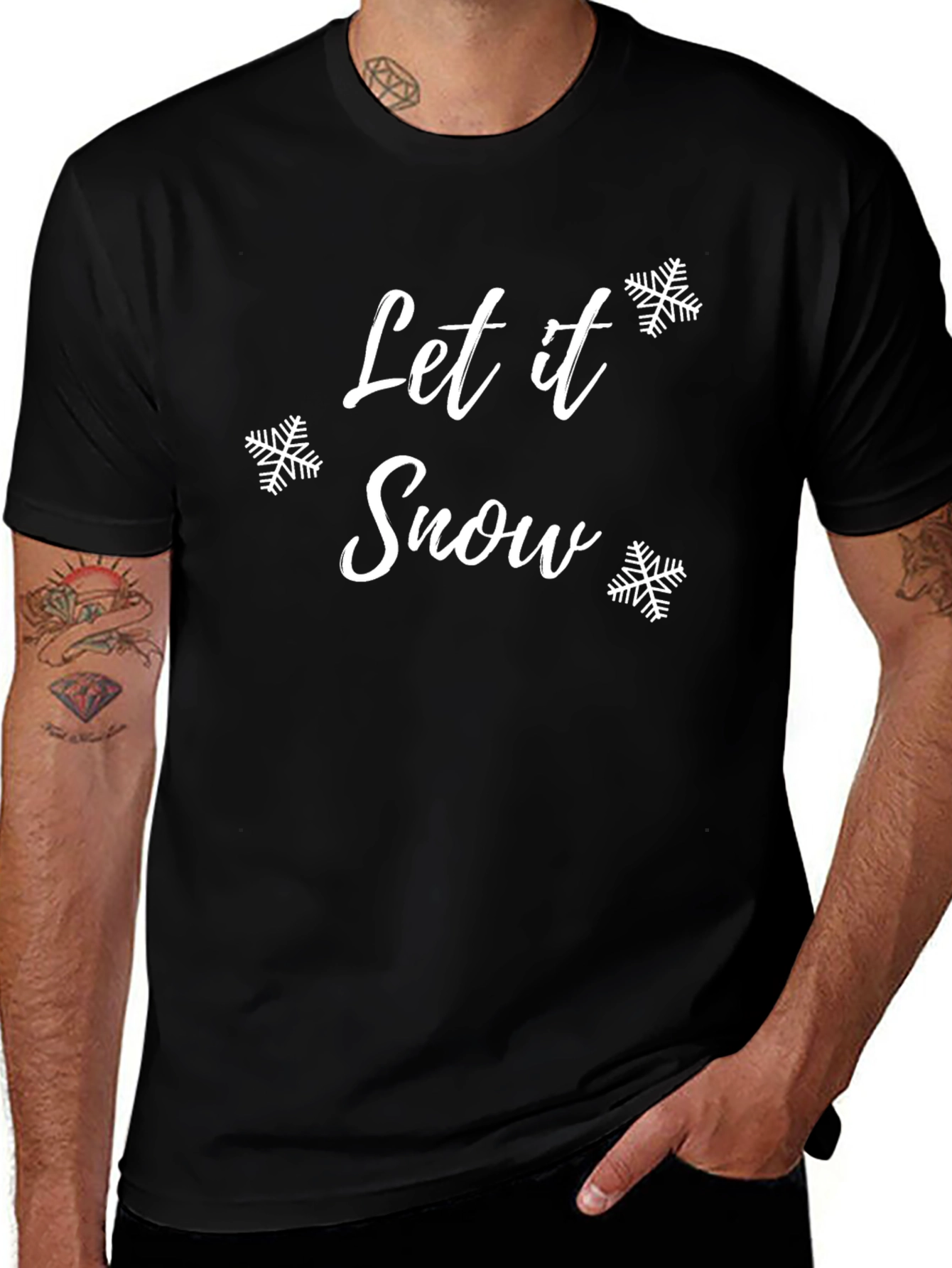 Let It Snow Graphic Tee - Holiday Season Apparel