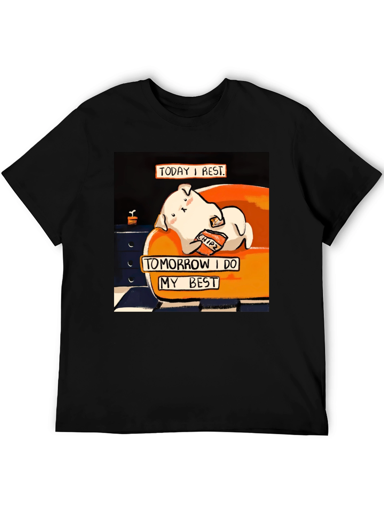 Lazy Day T-Shirt: Cute Dog Design