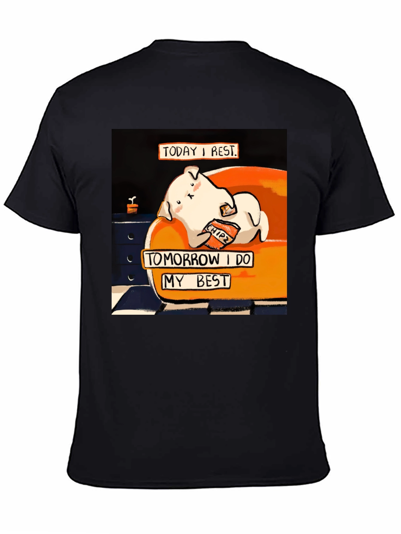 Lazy Day T-Shirt: Cute Dog Design