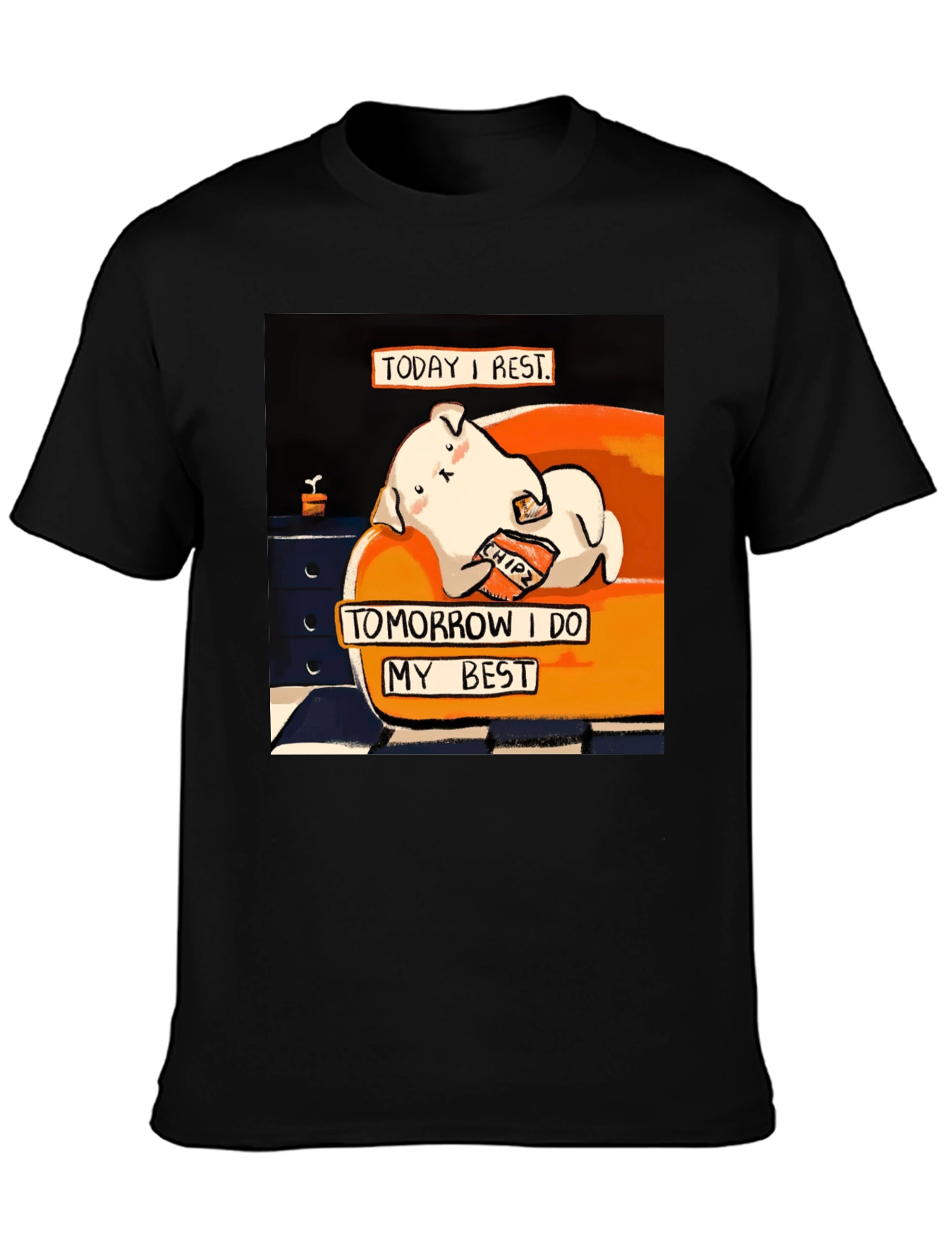 Lazy Day T-Shirt: Cute Dog Design