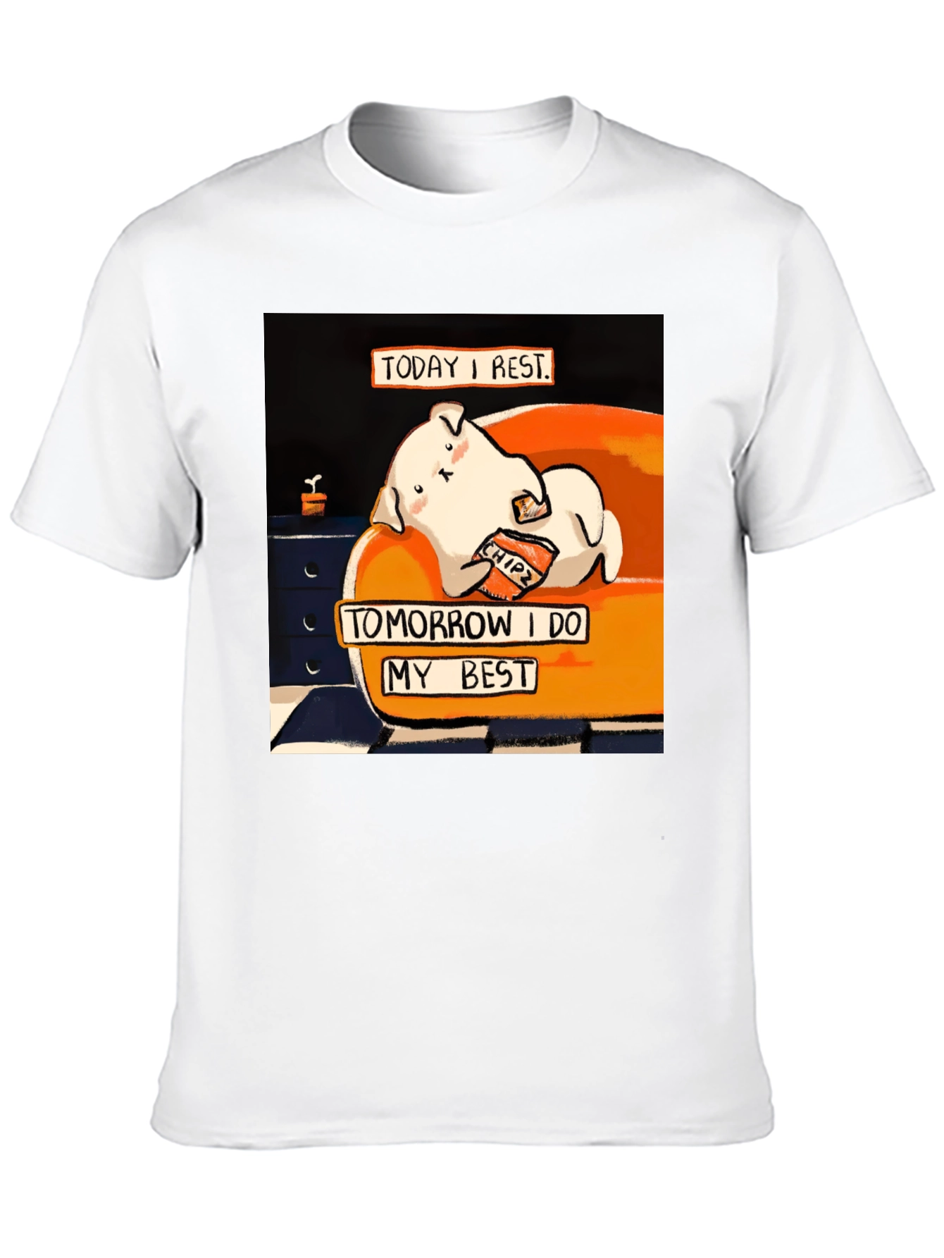 Lazy Day T-Shirt: Cute Dog Design