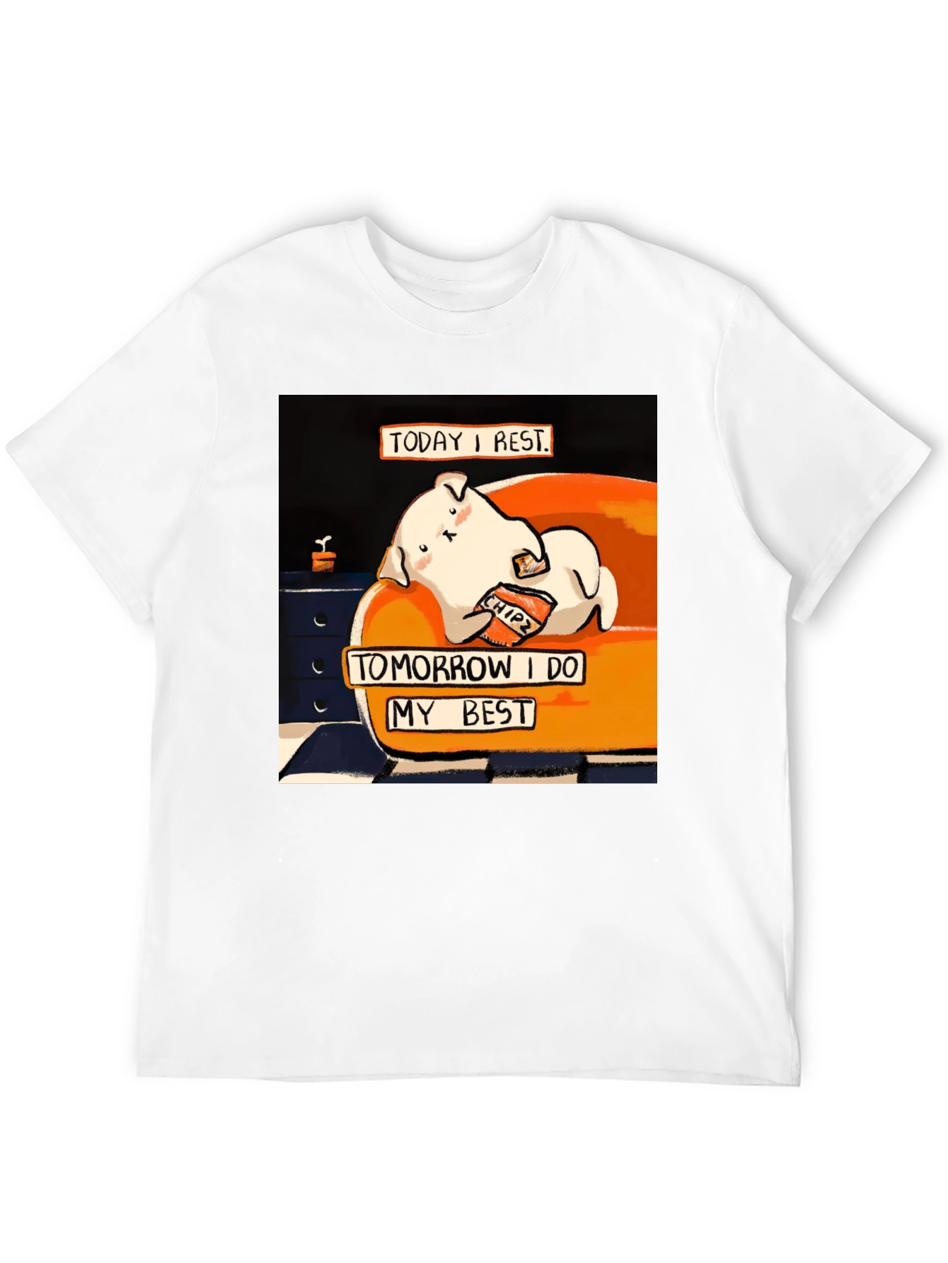 Lazy Day T-Shirt: Cute Dog Design