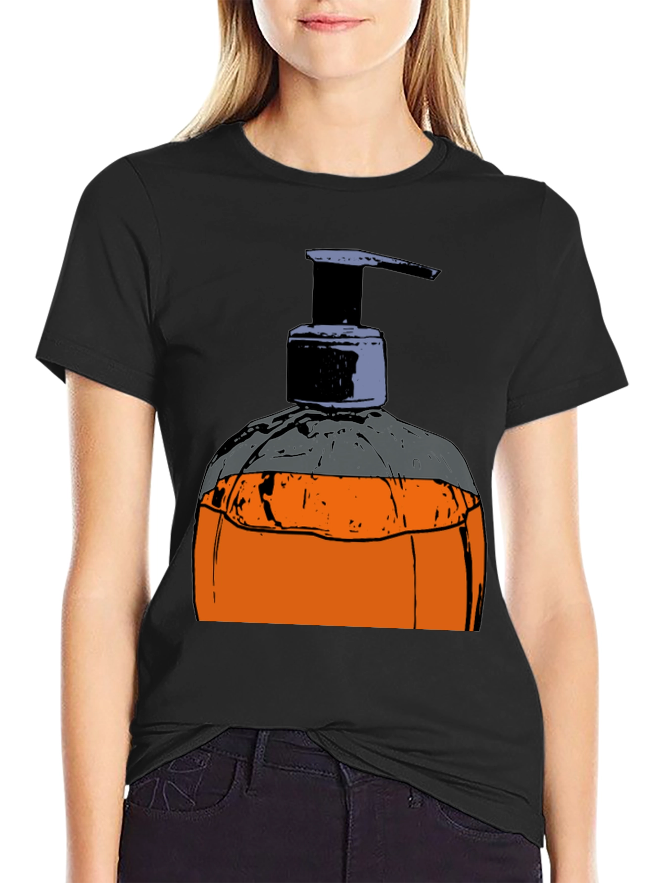 Hand Soap Dispenser Graphic T-Shirt - Novelty Design