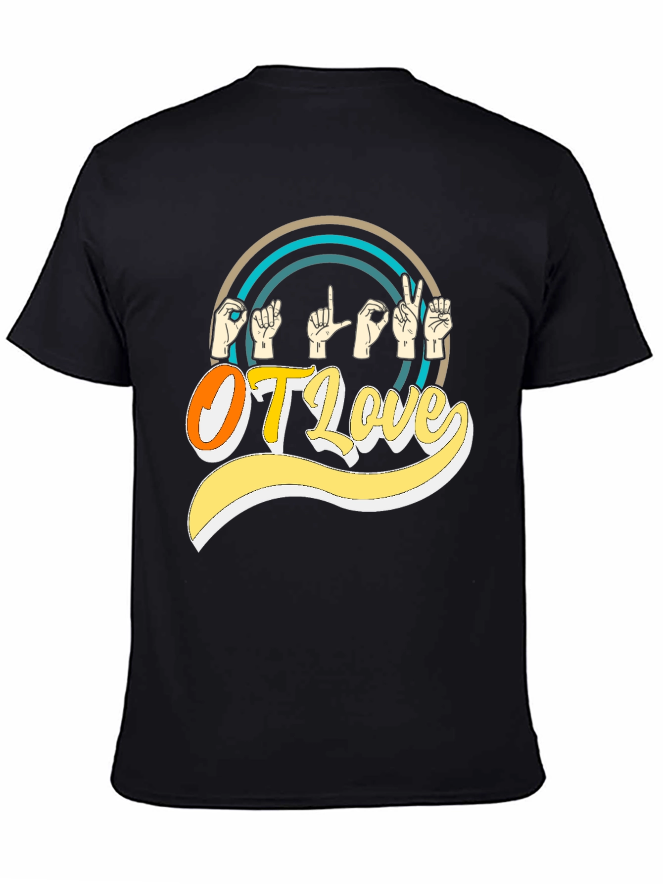 OT Love Sign Language Graphic T-Shirt