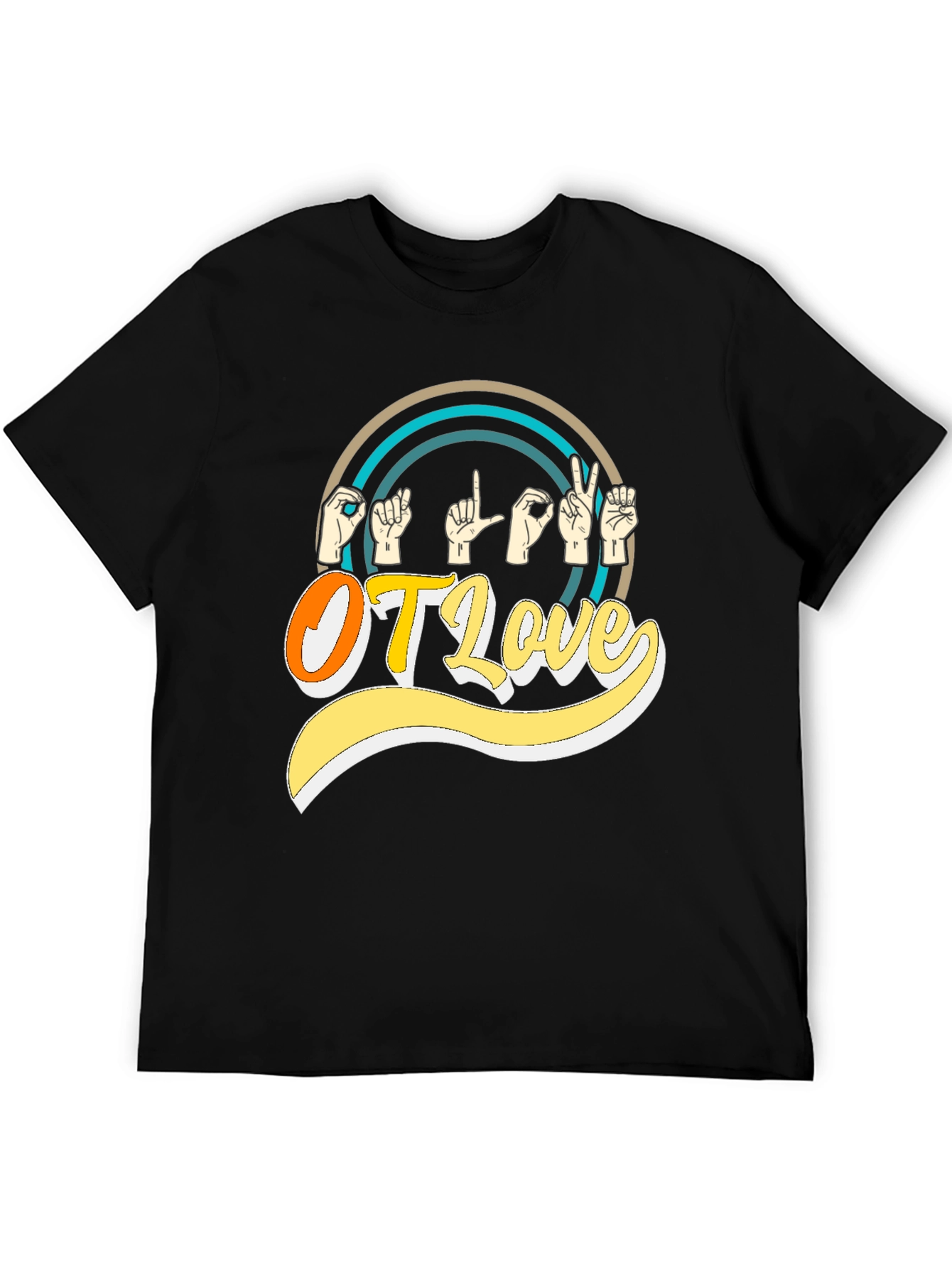 OT Love Sign Language Graphic T-Shirt