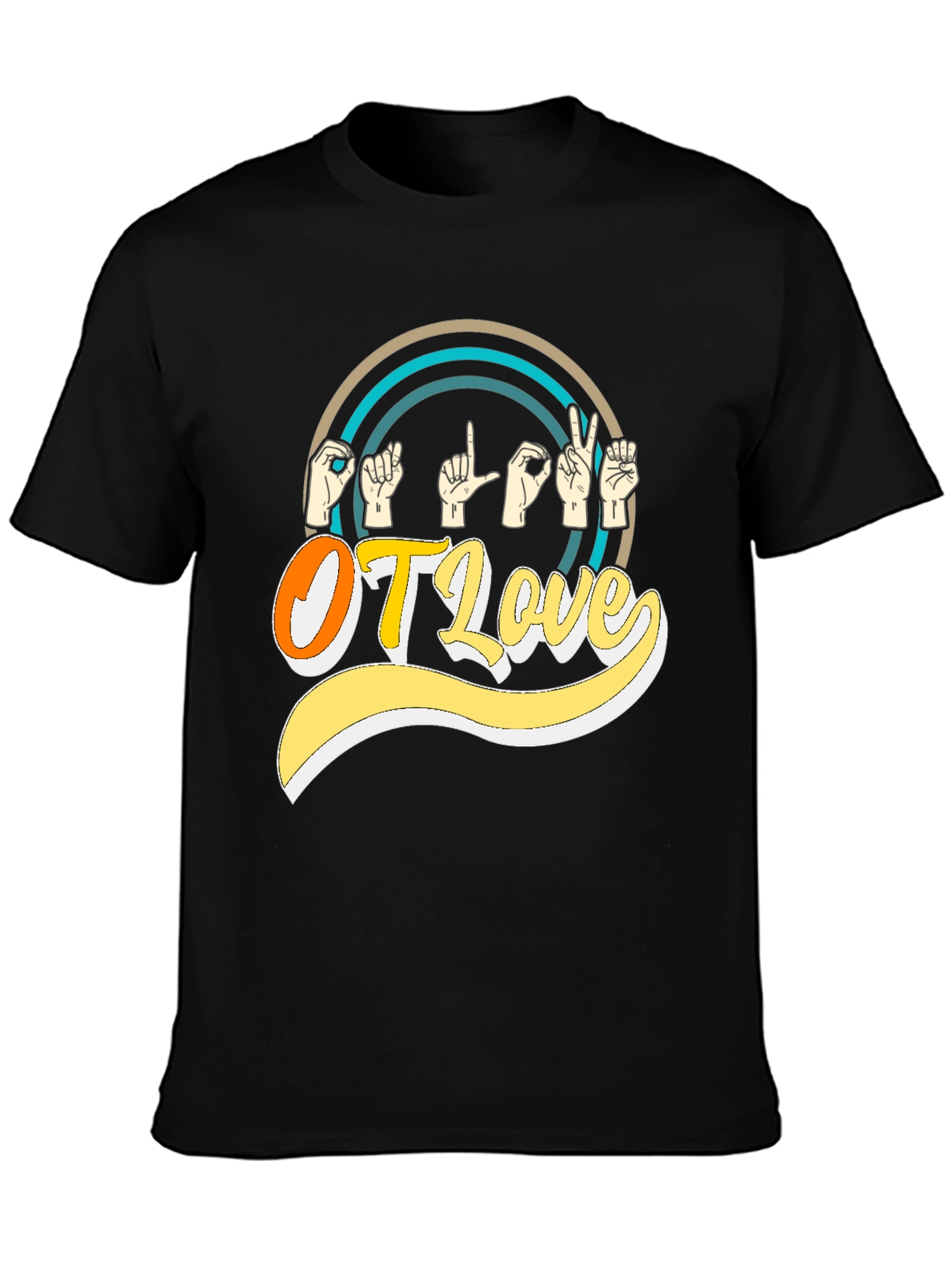 OT Love Sign Language Graphic T-Shirt