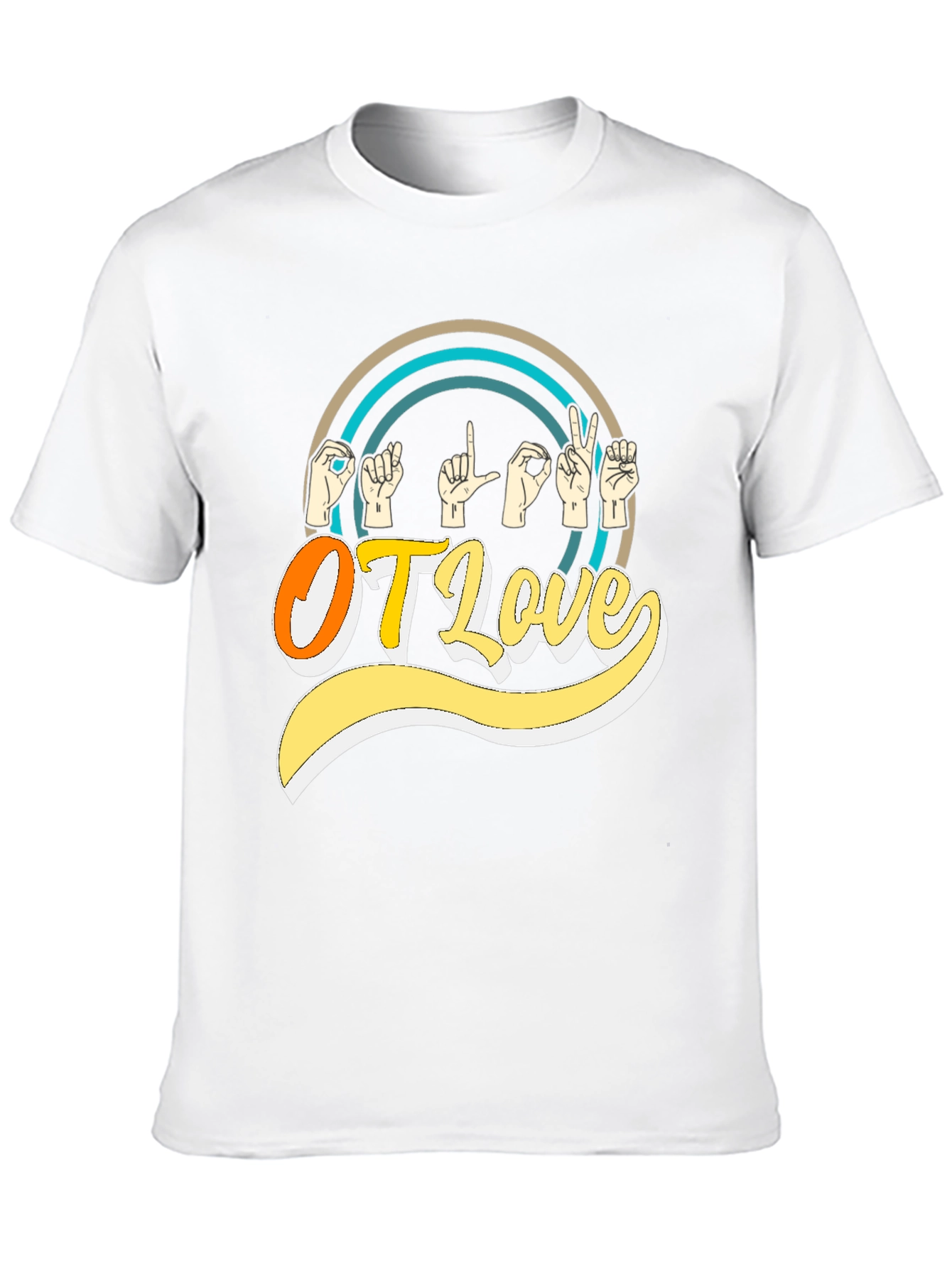 OT Love Sign Language Graphic T-Shirt
