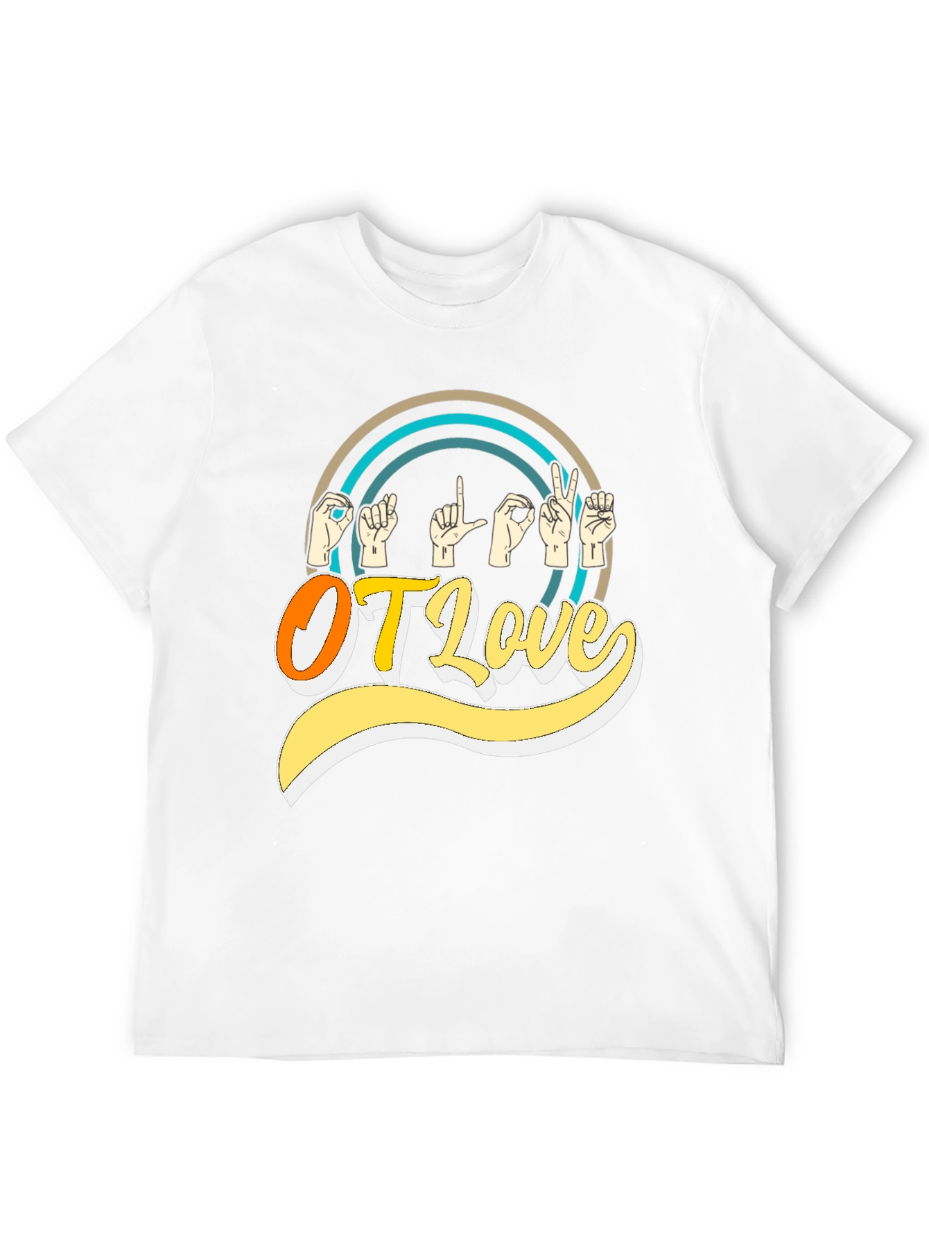 OT Love Sign Language Graphic T-Shirt