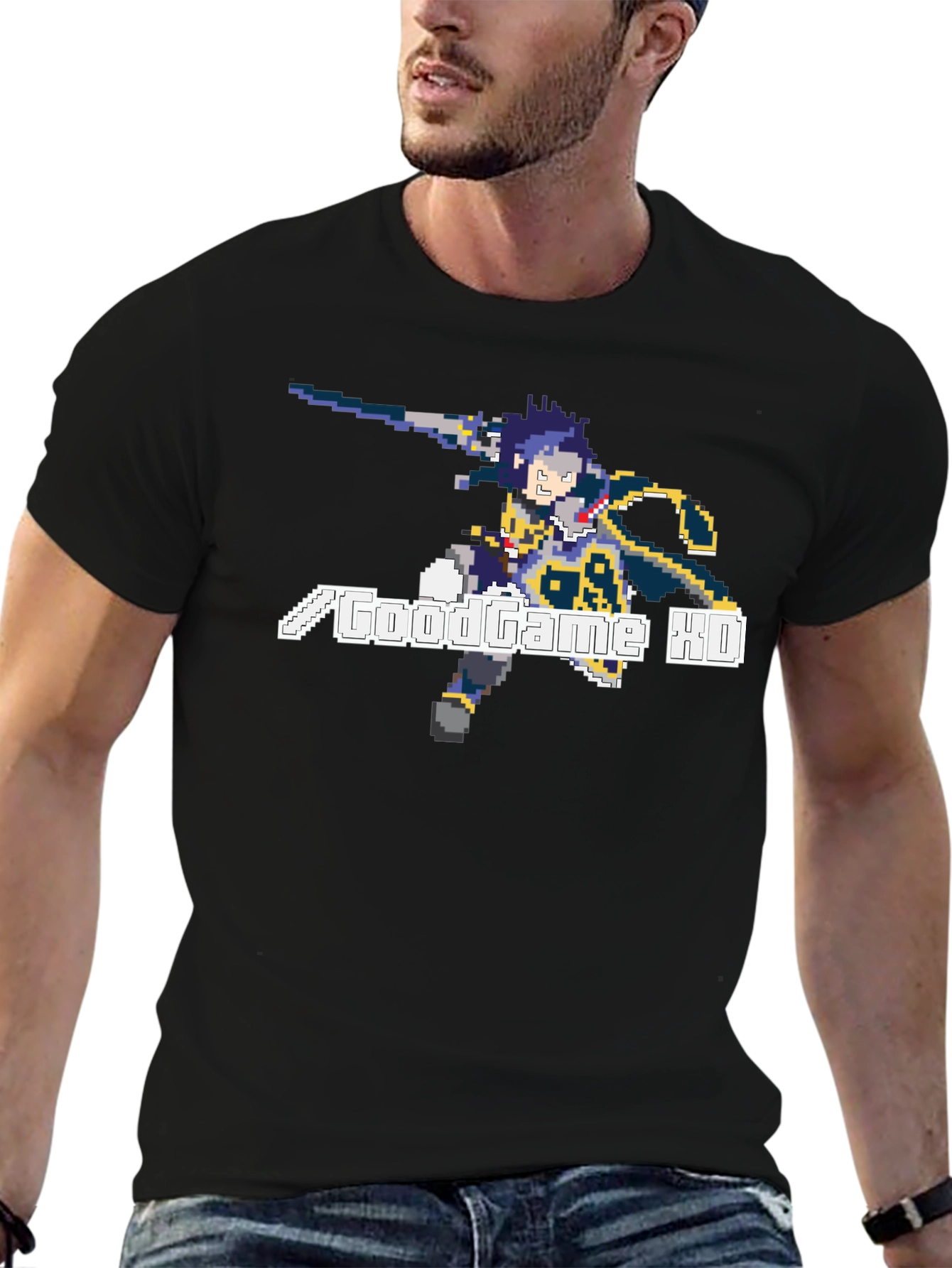 GoodGame XD T-Shirt - Black Pixel Art