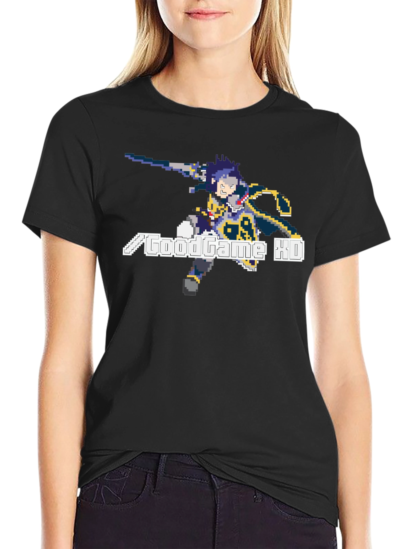 GoodGame XD T-Shirt - Black Pixel Art