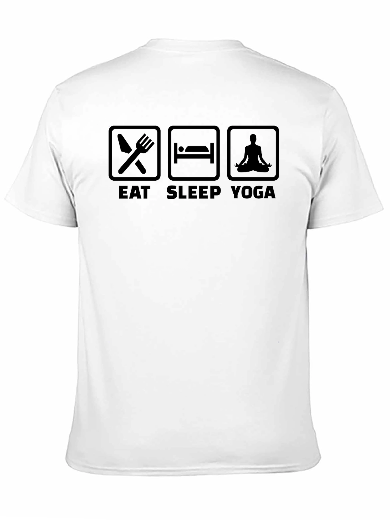 Eat Sleep Yoga T-Shirt - Black Cotton Tee