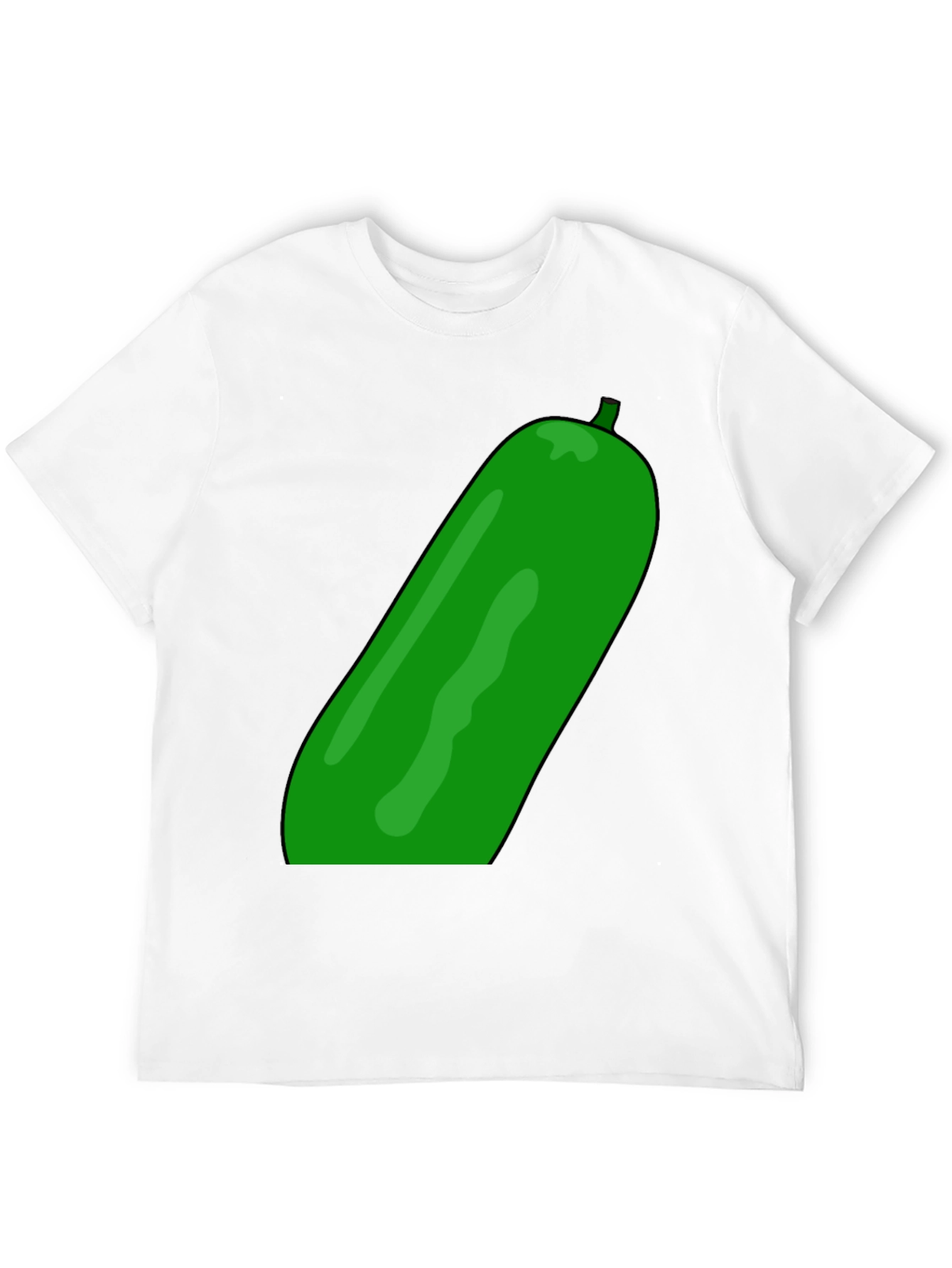 Cucumber Graphic Print Black T-Shirt