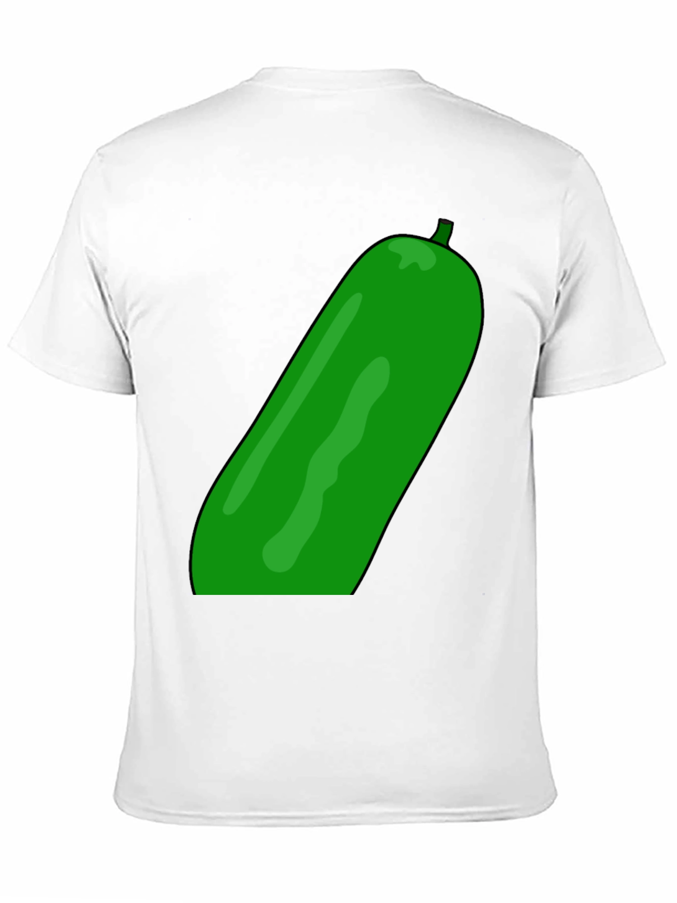 Cucumber Graphic Print Black T-Shirt