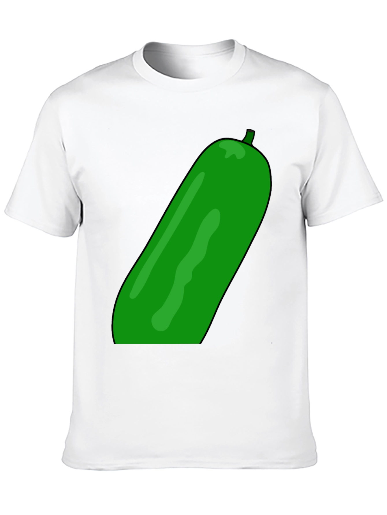 Cucumber Graphic Print Black T-Shirt