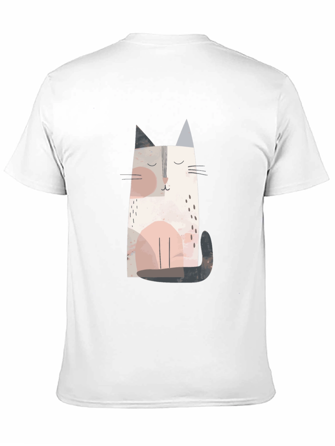 Cute Cat Graphic Tee - Unisex Black T-Shirt