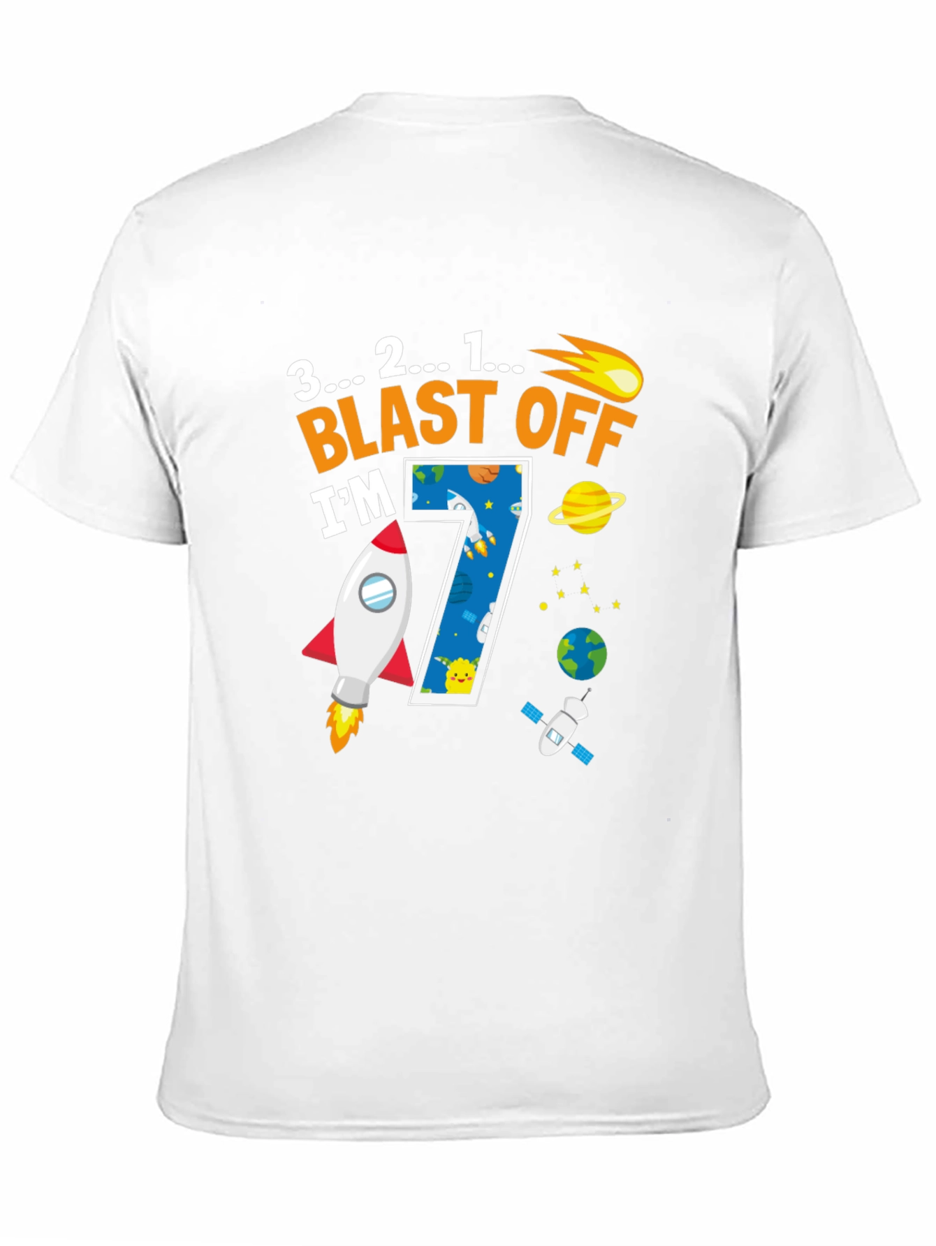 Blast Off 7th Birthday T-Shirt