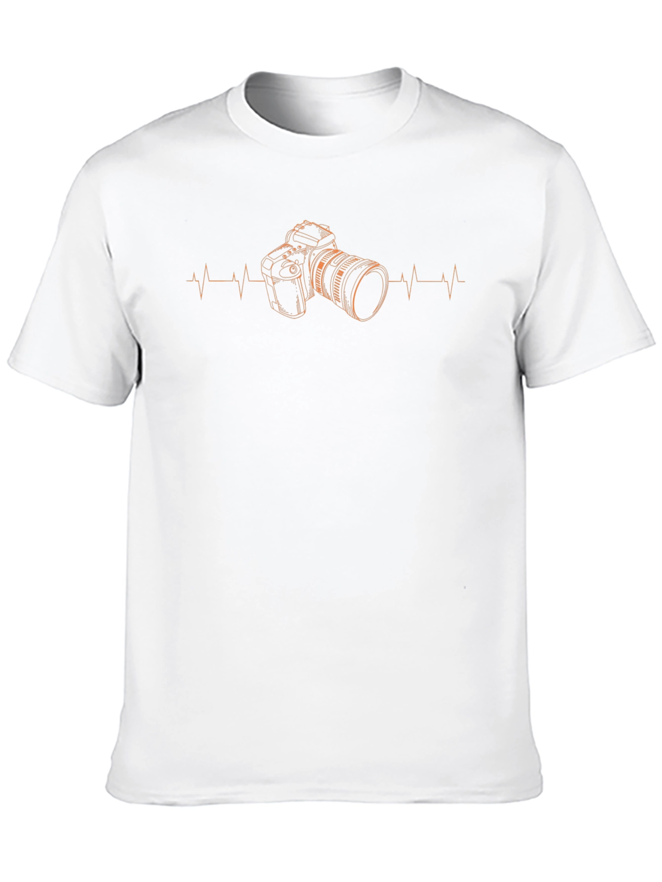 Camera Heartbeat Graphic Tee - Black Cotton