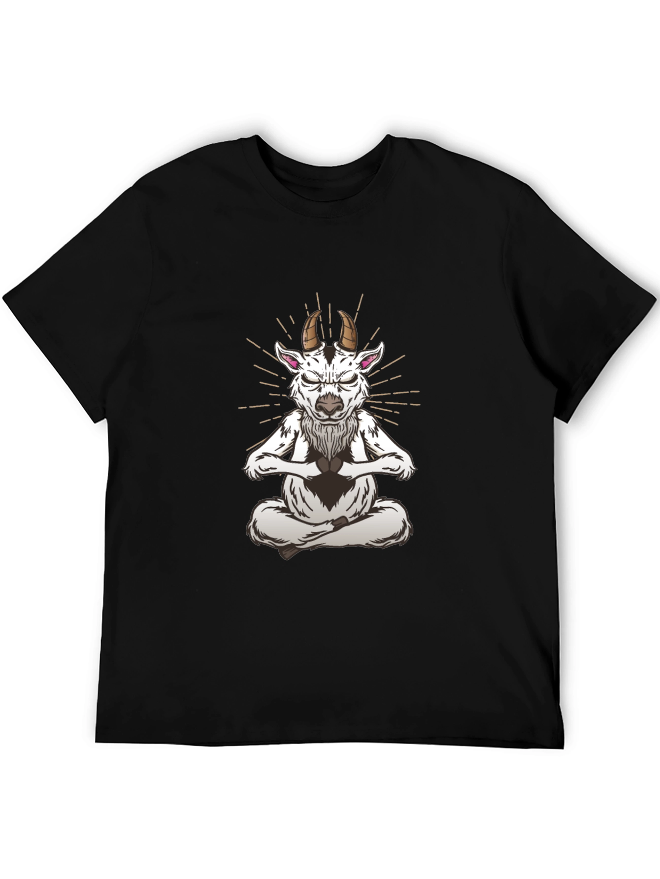 Zen Goat T-Shirt - Meditating Animal Design