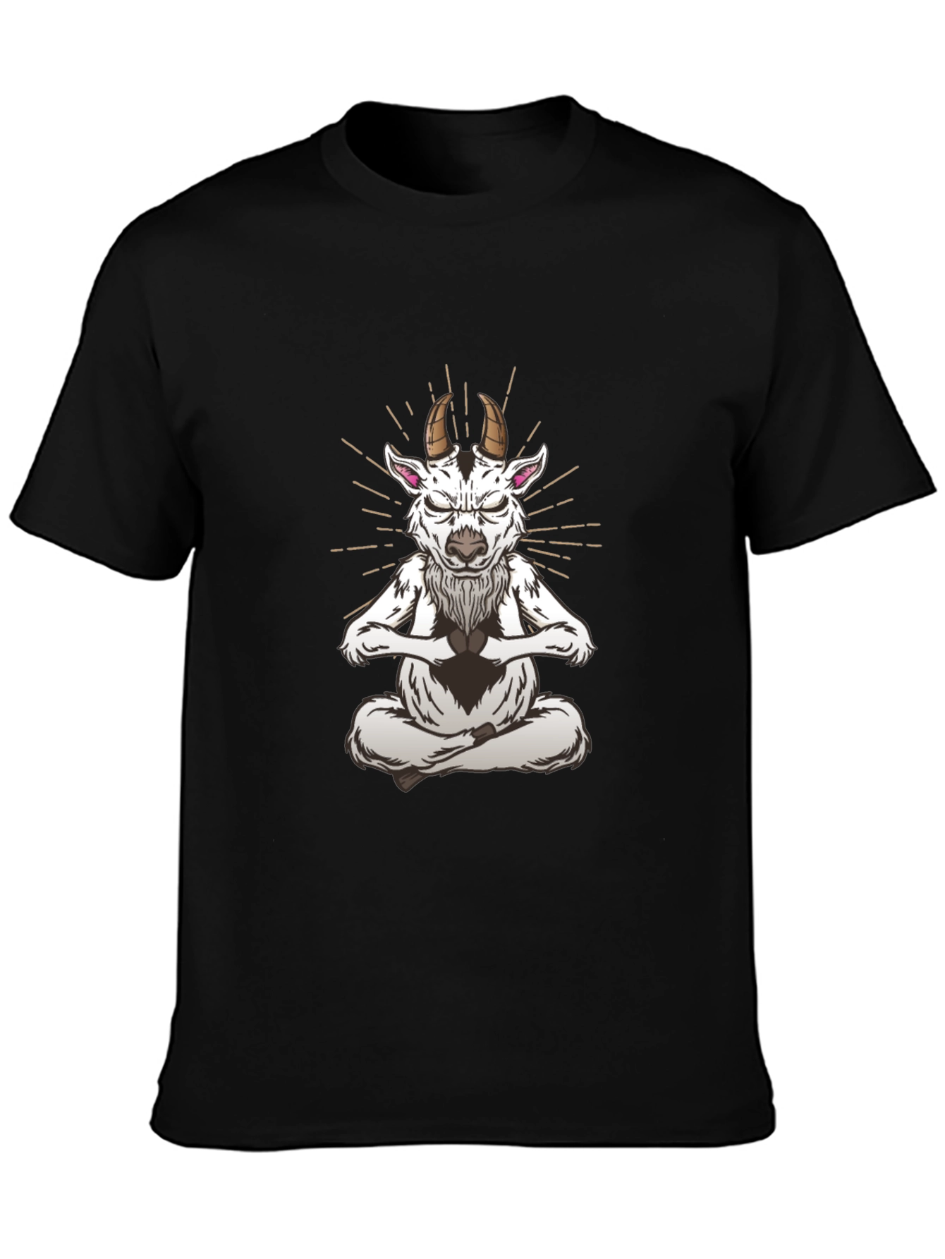 Zen Goat T-Shirt - Meditating Animal Design