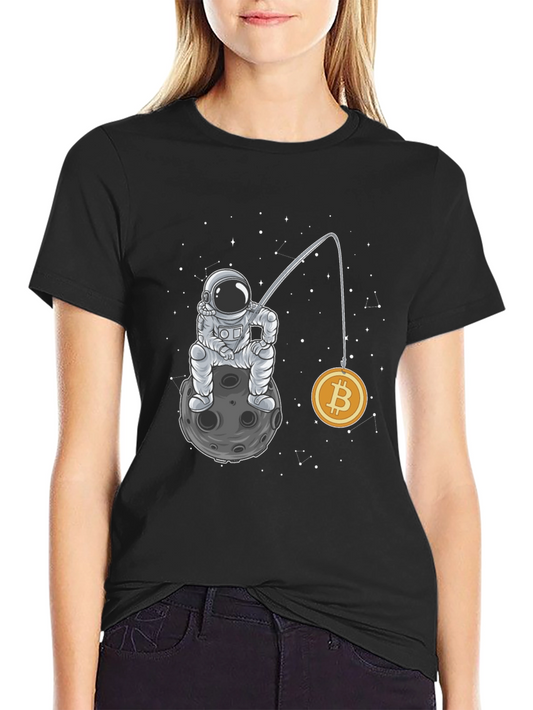 Bitcoin Astronaut Graphic T-Shirt - Black