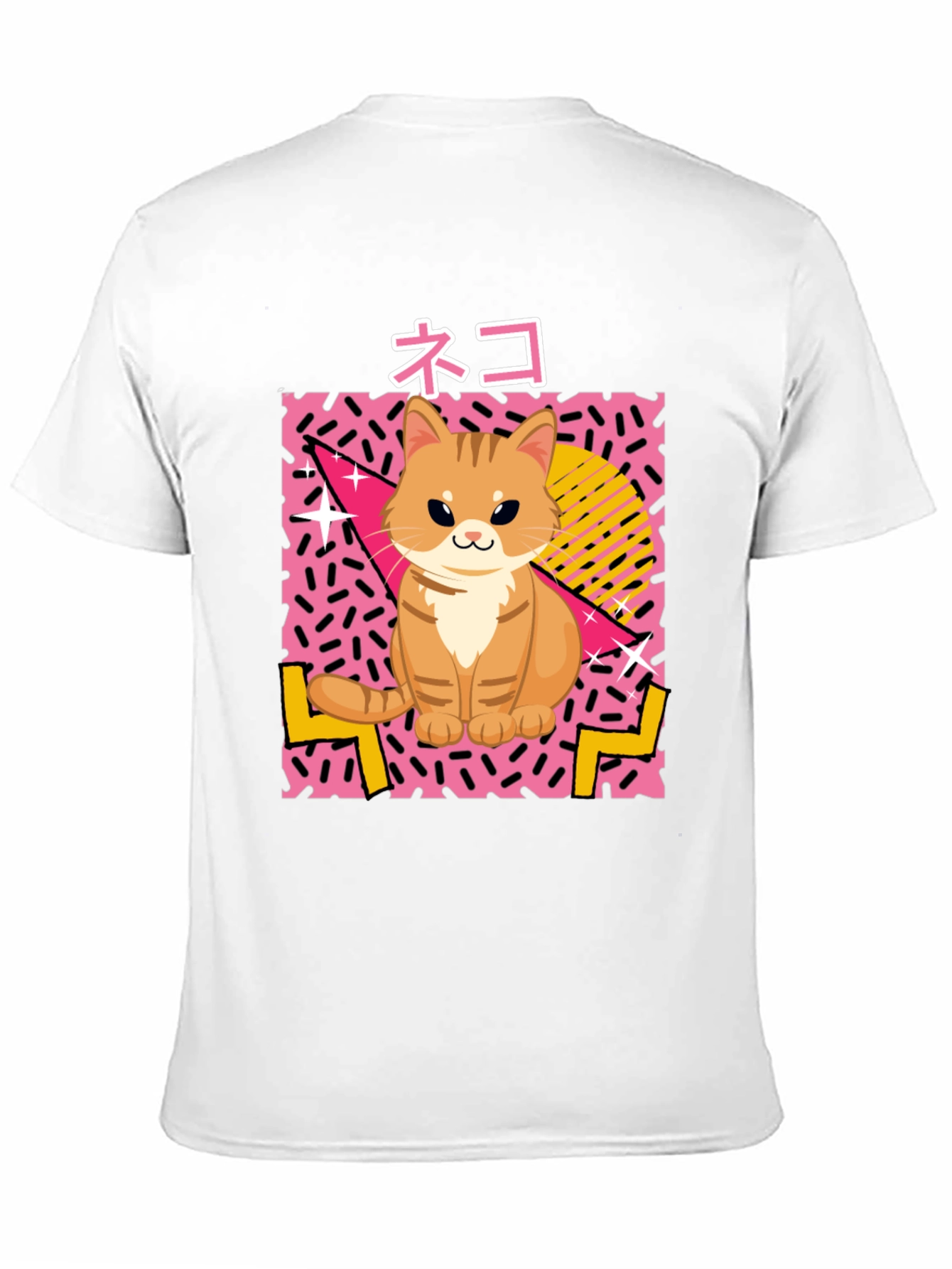 Retro Neko Cat T-Shirt - 80s Style!