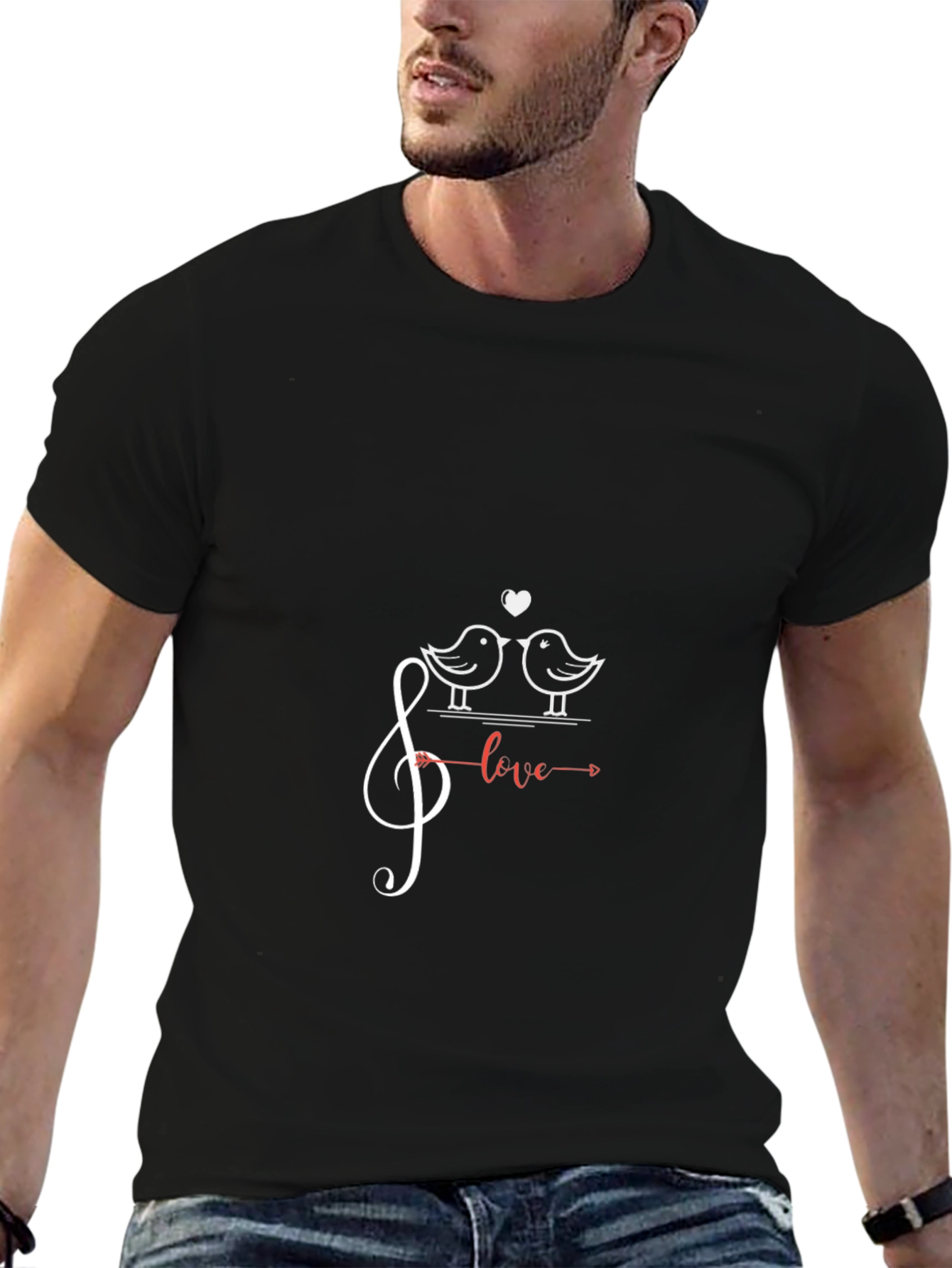 Love Birds Music Tee - Stylish Graphic T-Shirt