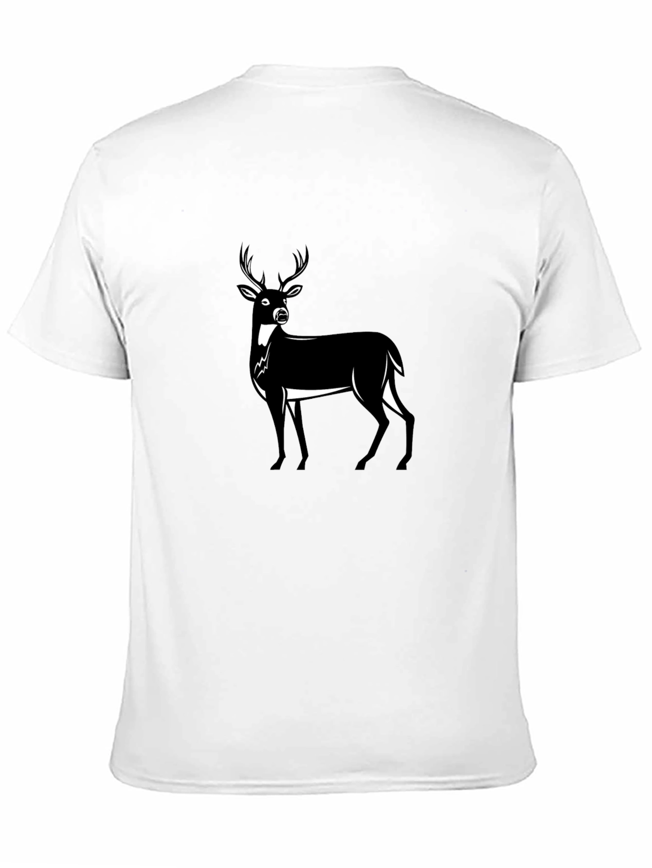 Mens Black Deer Graphic Tee - Classic Fit