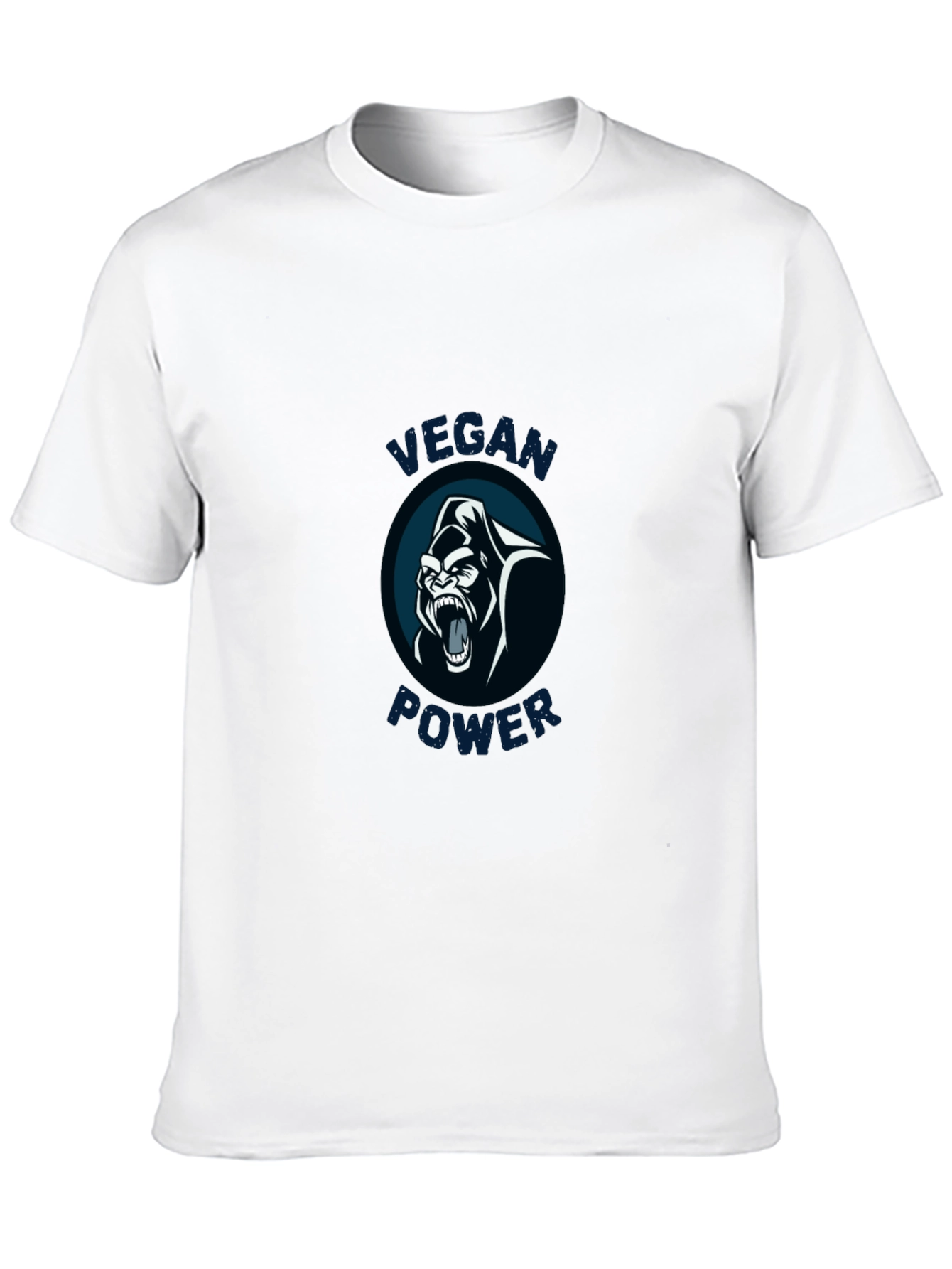 Vegan Power Gorilla Graphic Tee - Black