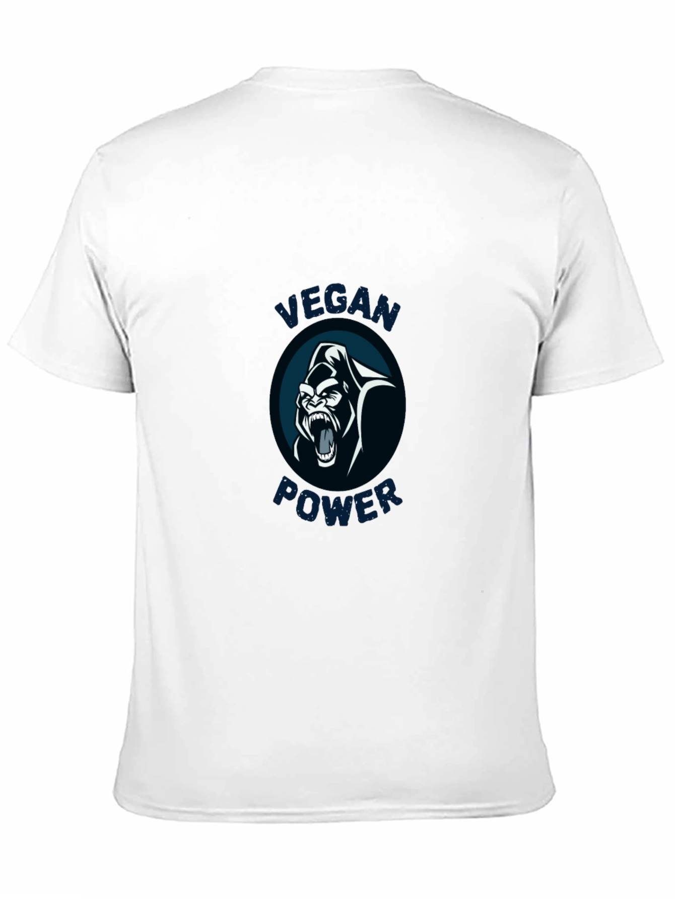 Vegan Power Gorilla Graphic Tee - Black