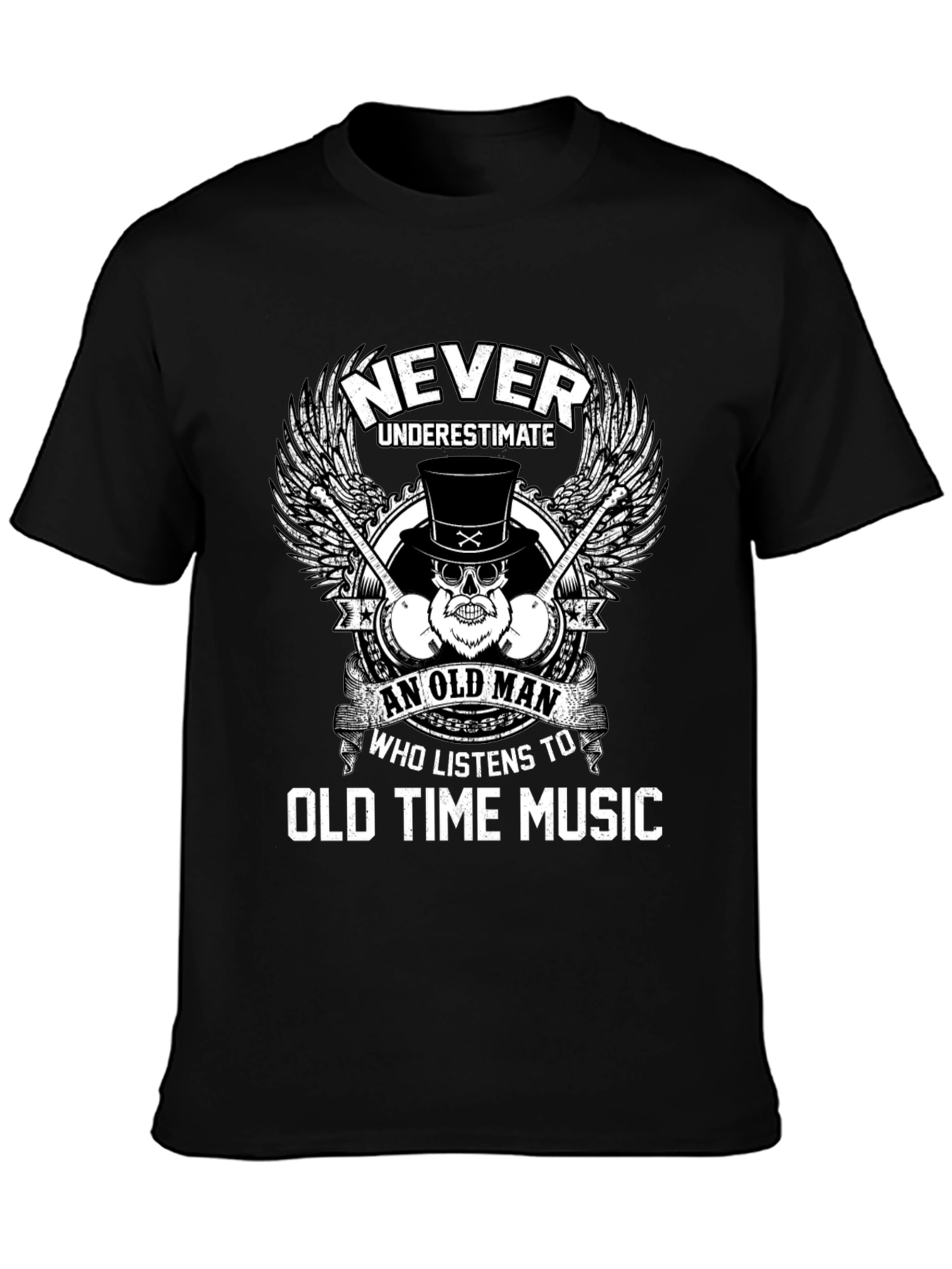 Never Underestimate Old Time Music Lover Tee