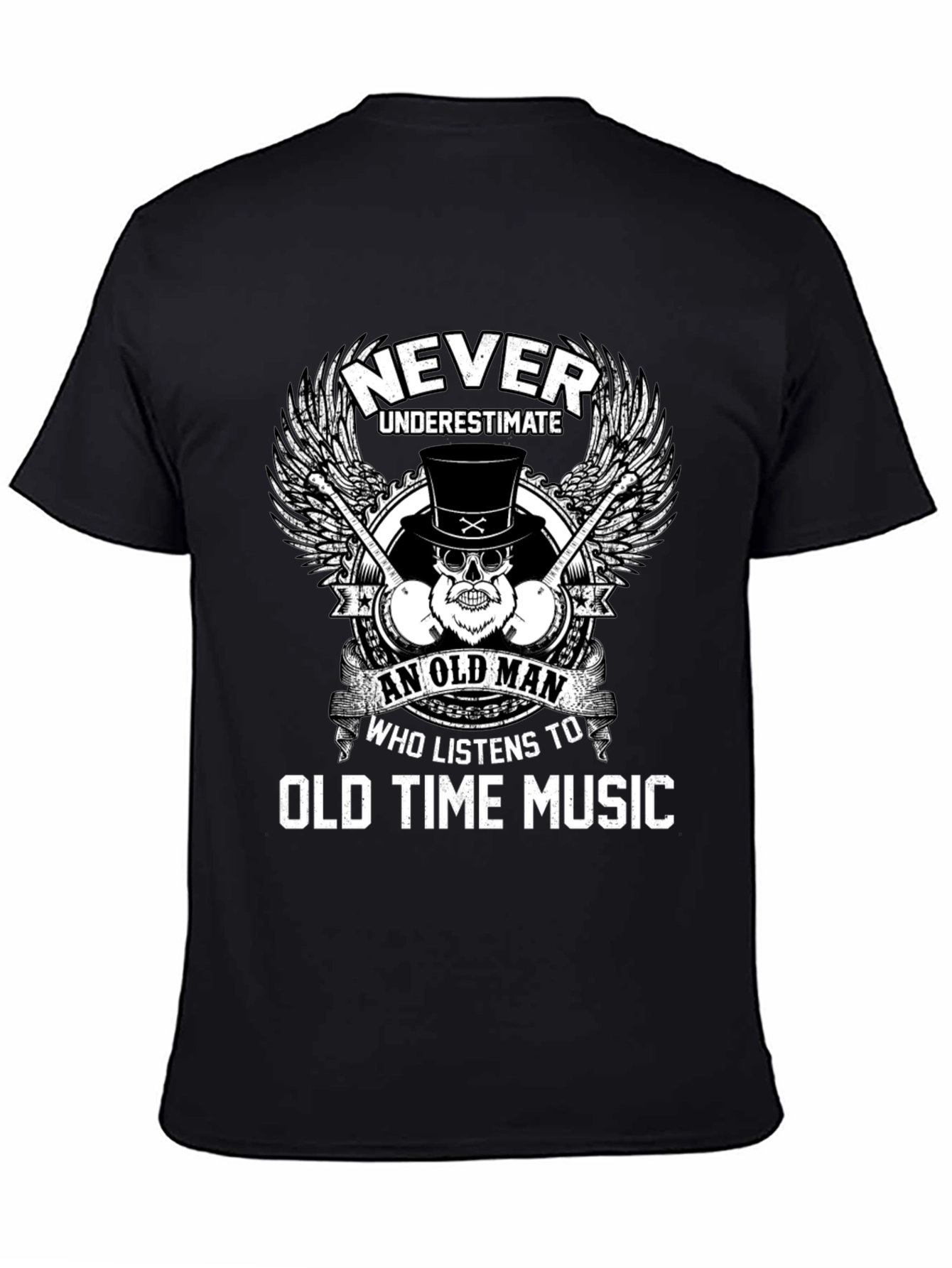 Never Underestimate Old Time Music Lover Tee