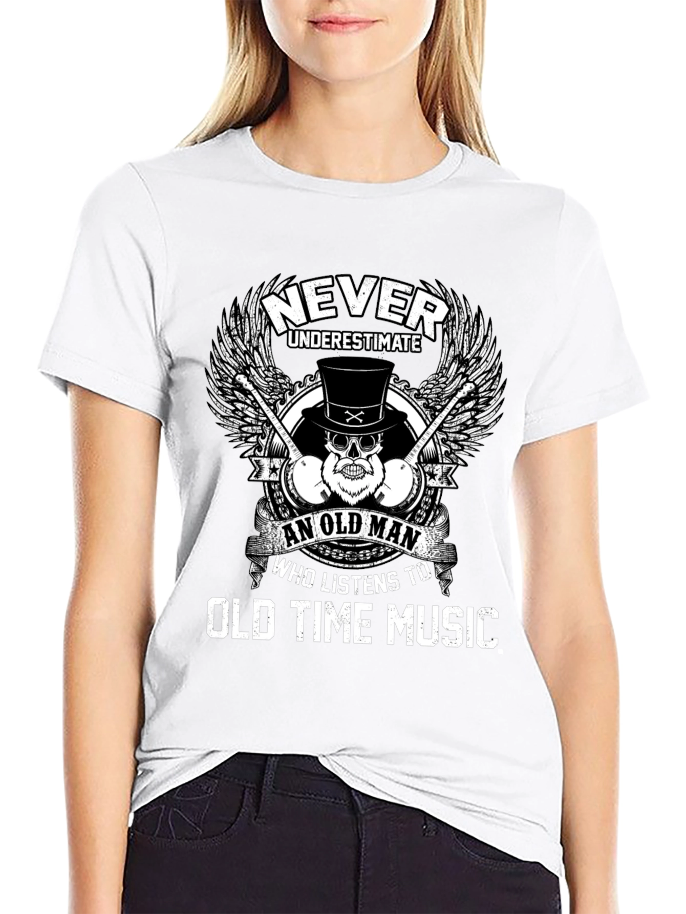 Never Underestimate Old Time Music Lover Tee