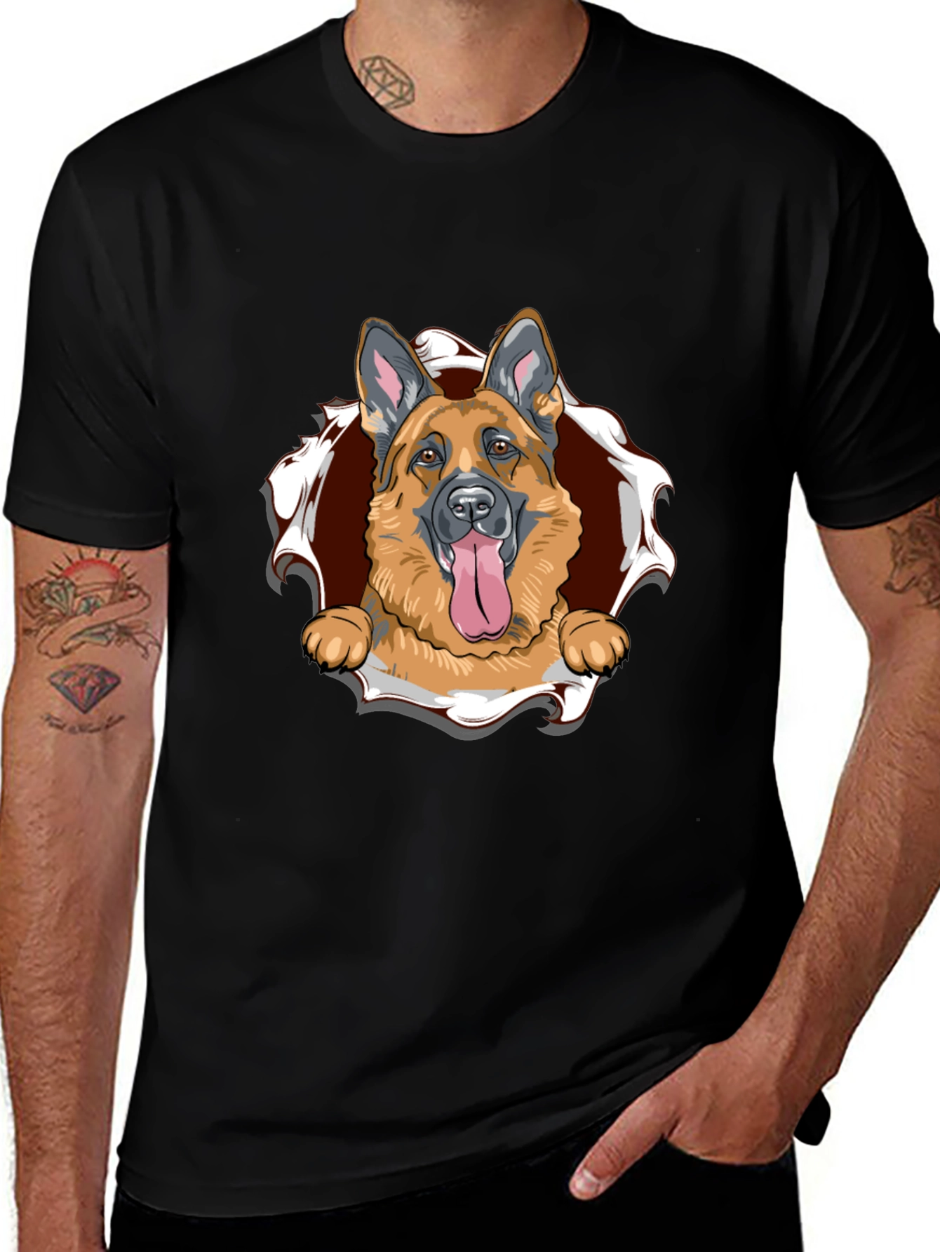 German Shepherd Dog Graphic T-Shirt