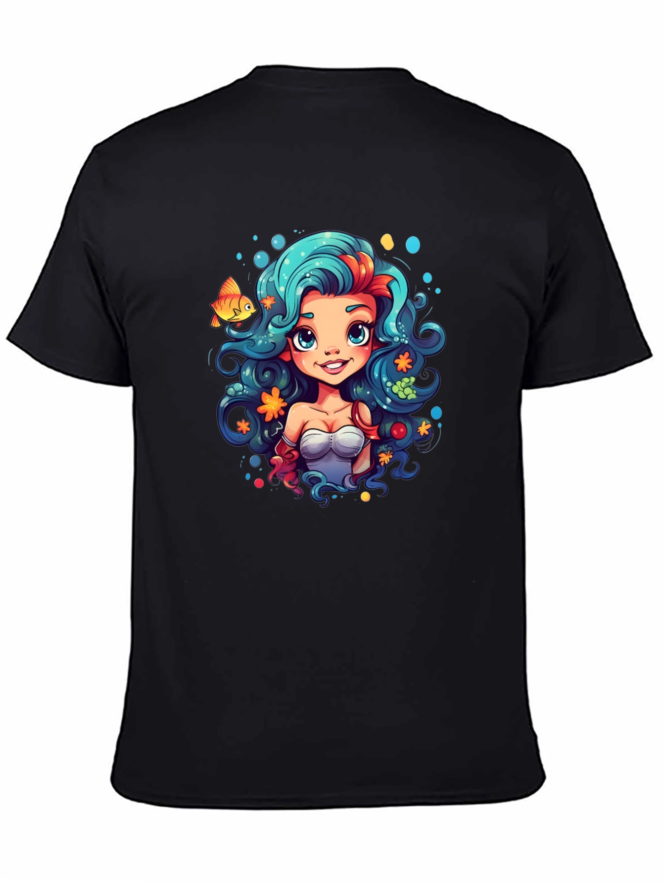 Mermaid Cartoon T-Shirt - Unique Graphic Tee