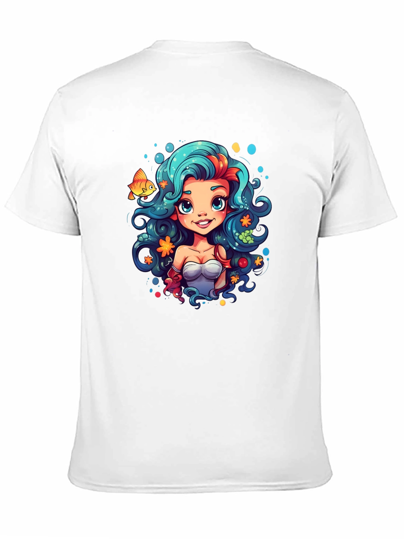 Mermaid Cartoon T-Shirt - Unique Graphic Tee