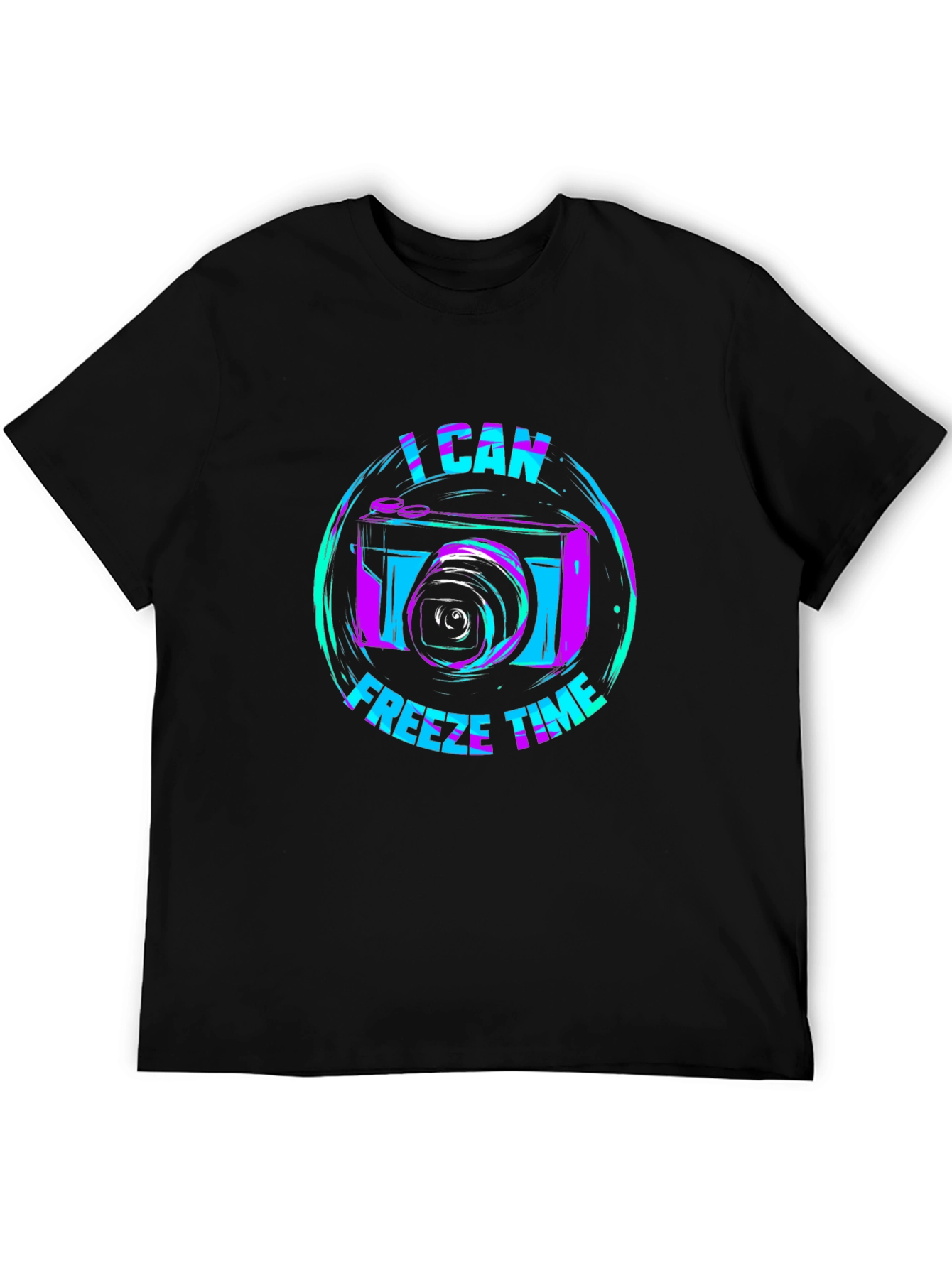 I Can Freeze Time Camera Graphic Tee - Black