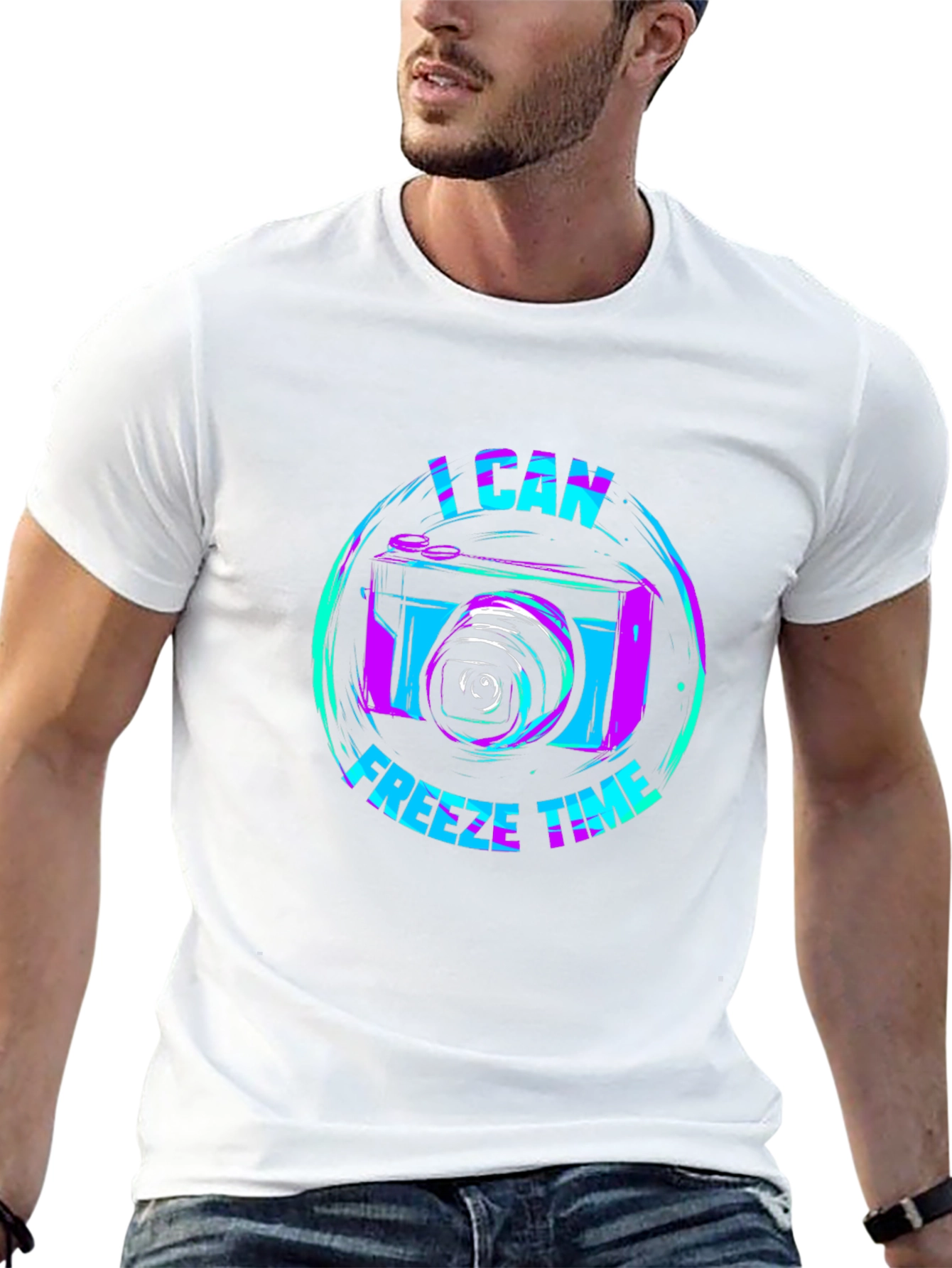 I Can Freeze Time Camera Graphic Tee - Black