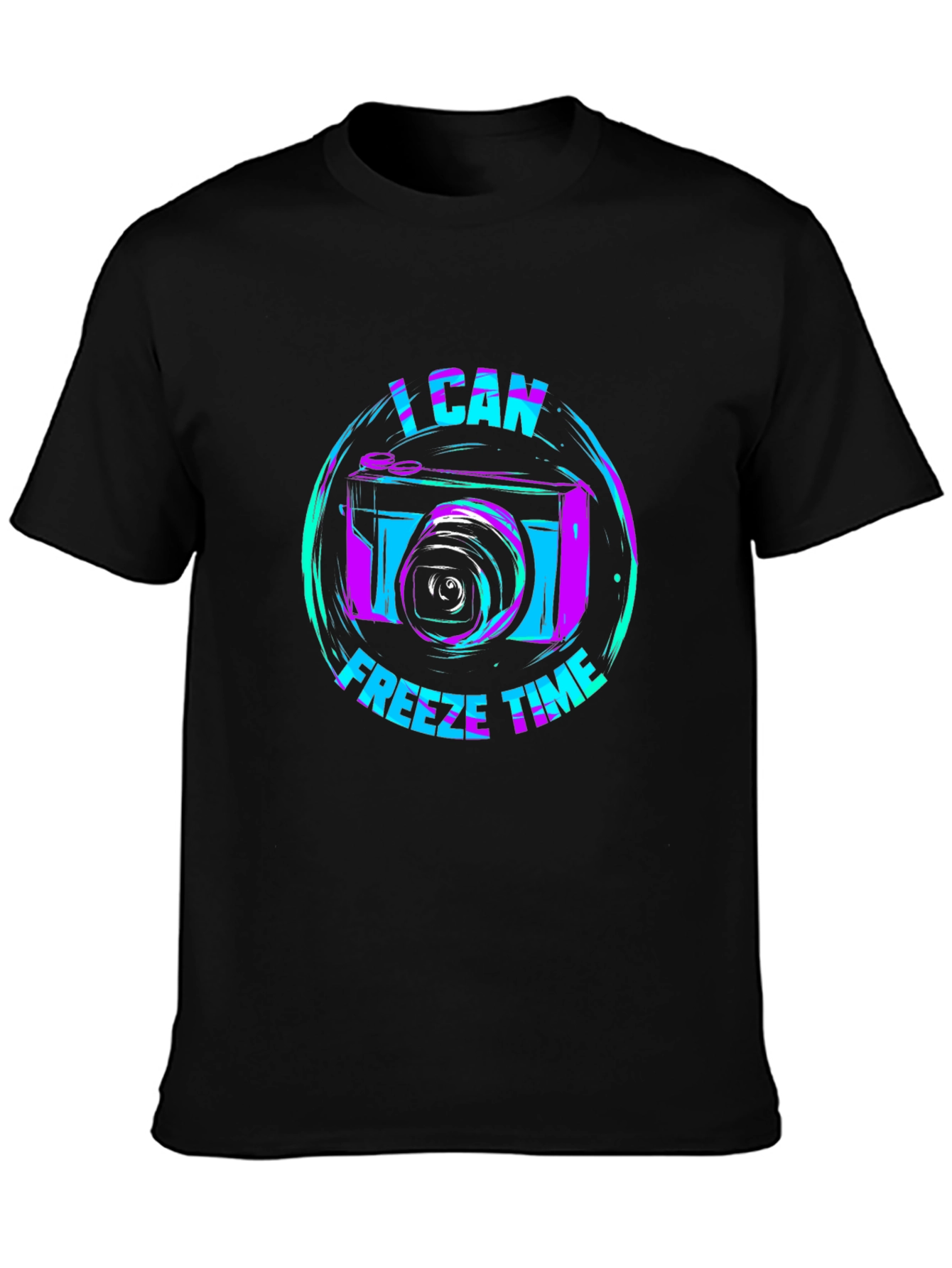 I Can Freeze Time Camera Graphic Tee - Black