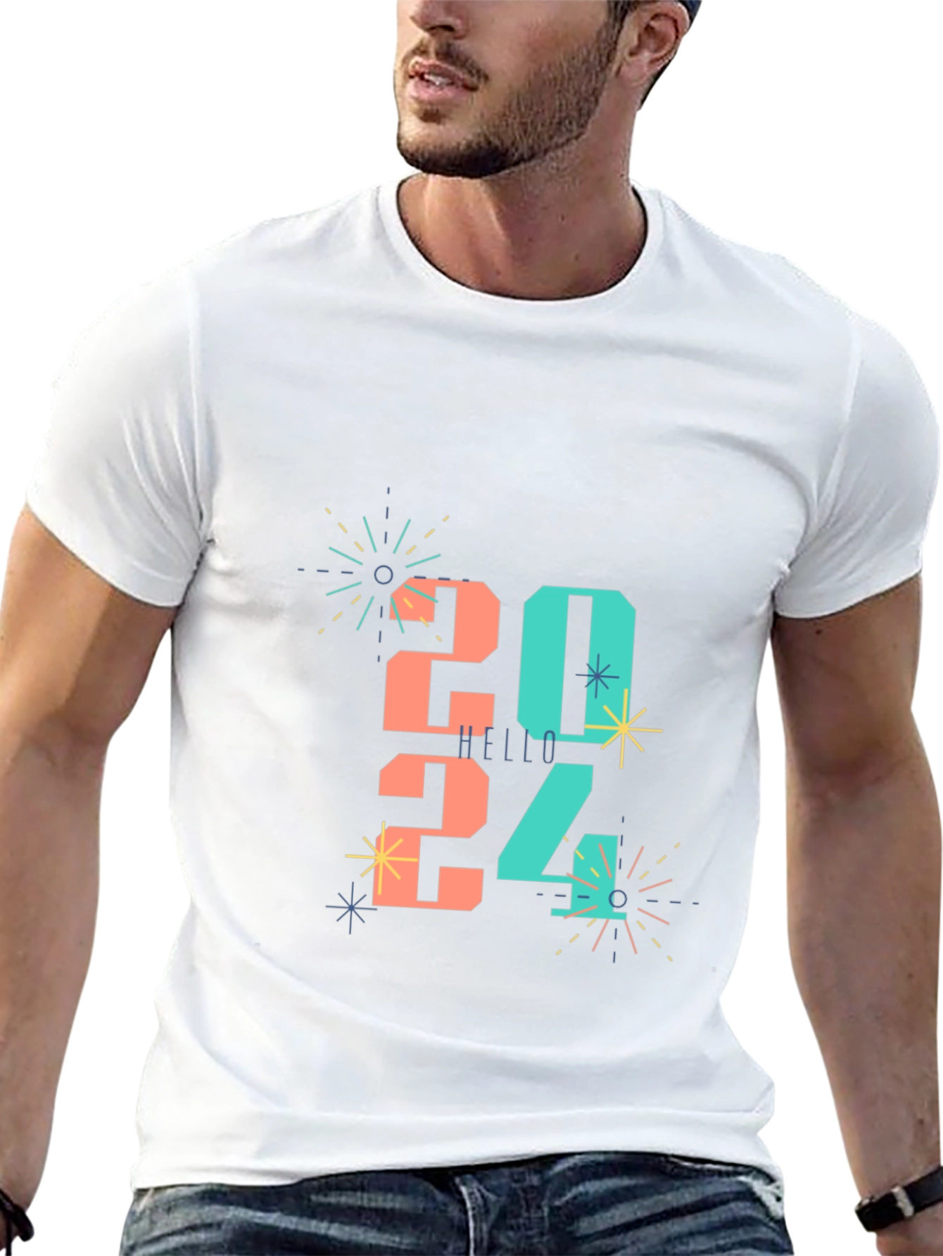 Festive 2024 New Year Celebration Graphic Tee