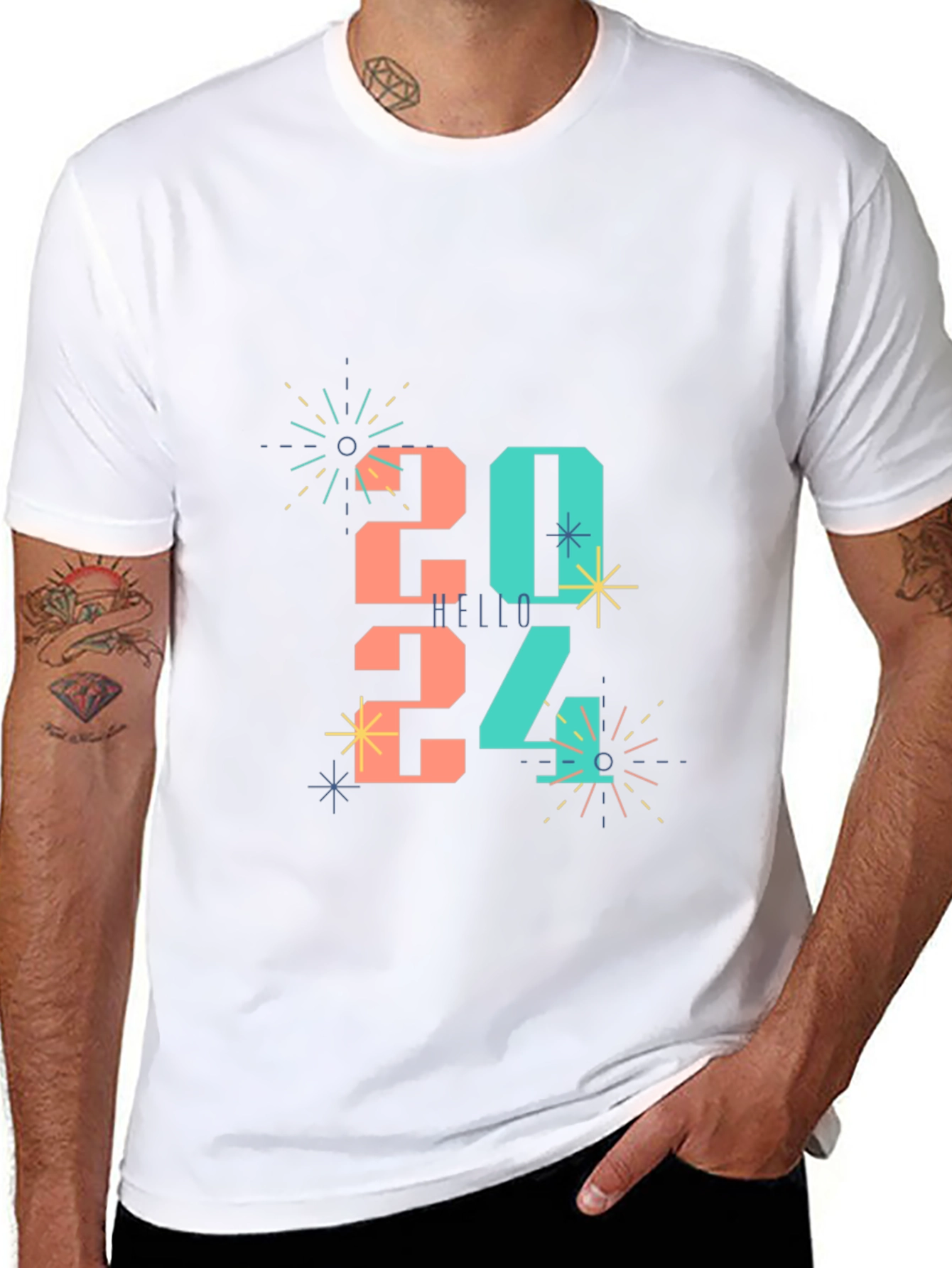Festive 2024 New Year Celebration Graphic Tee