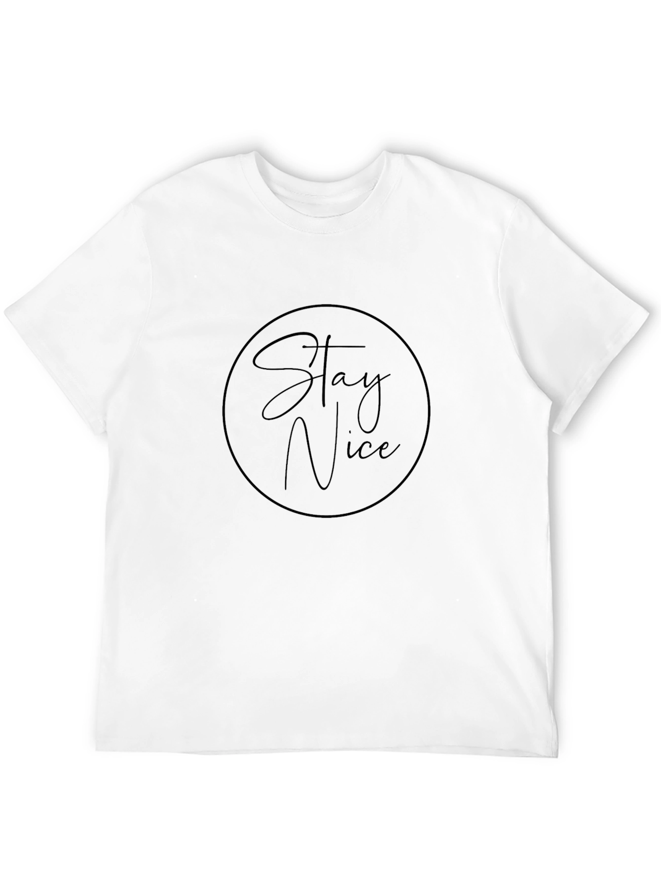 Stay Nice Black Graphic Tee - Casual Style