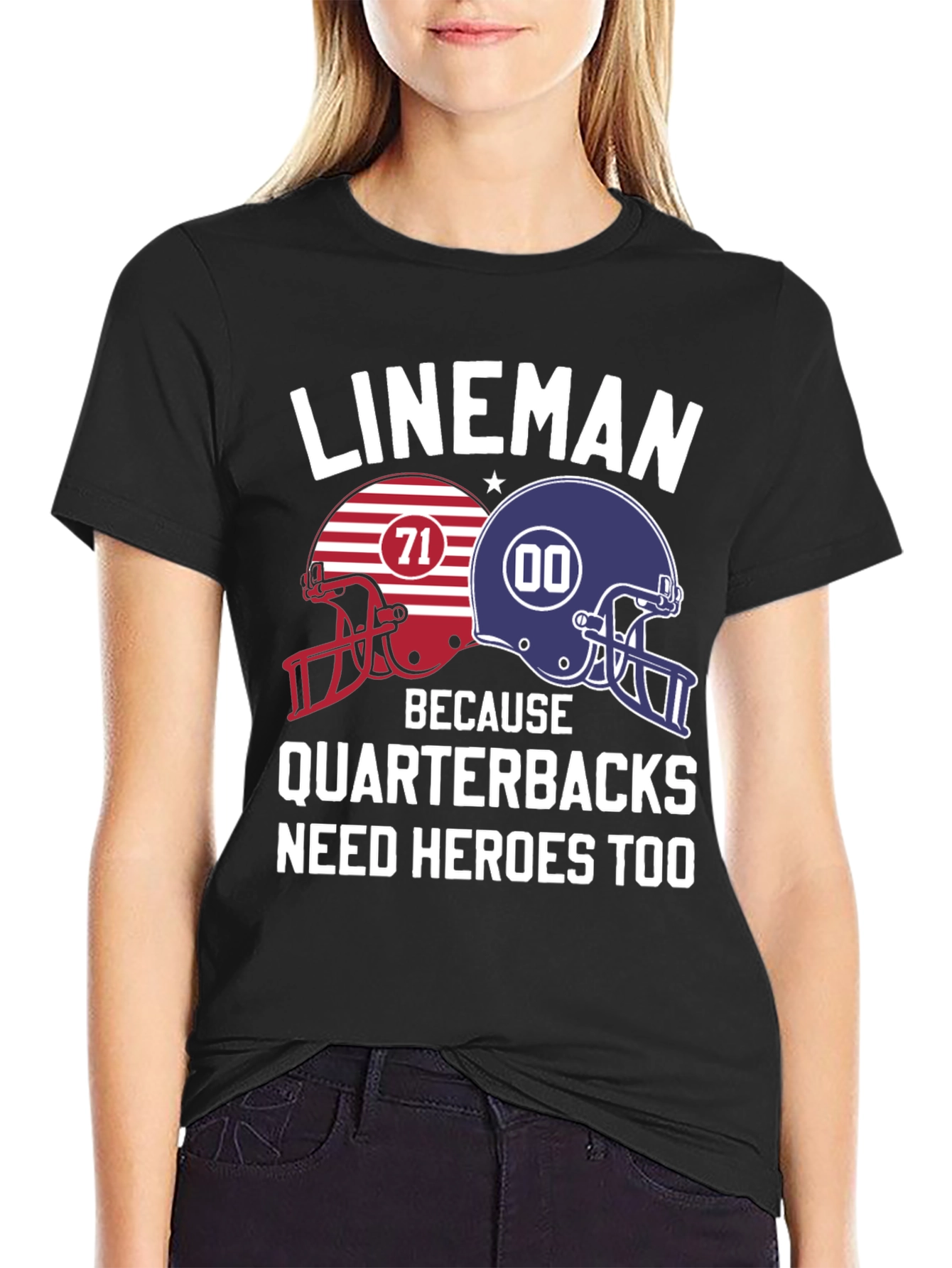 Lineman Quarterback Hero T-Shirt