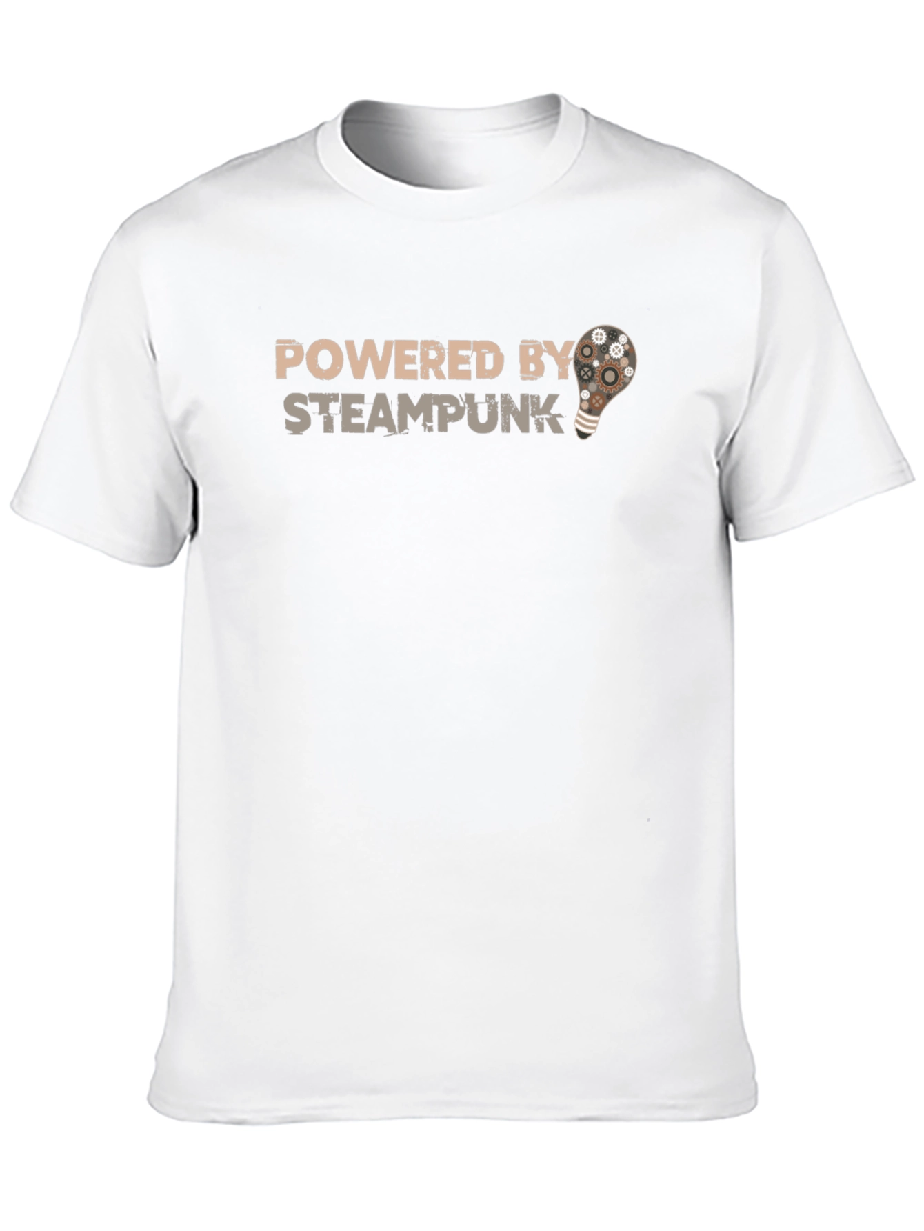 Steampunk Powered T-Shirt - Gear Bulb Design