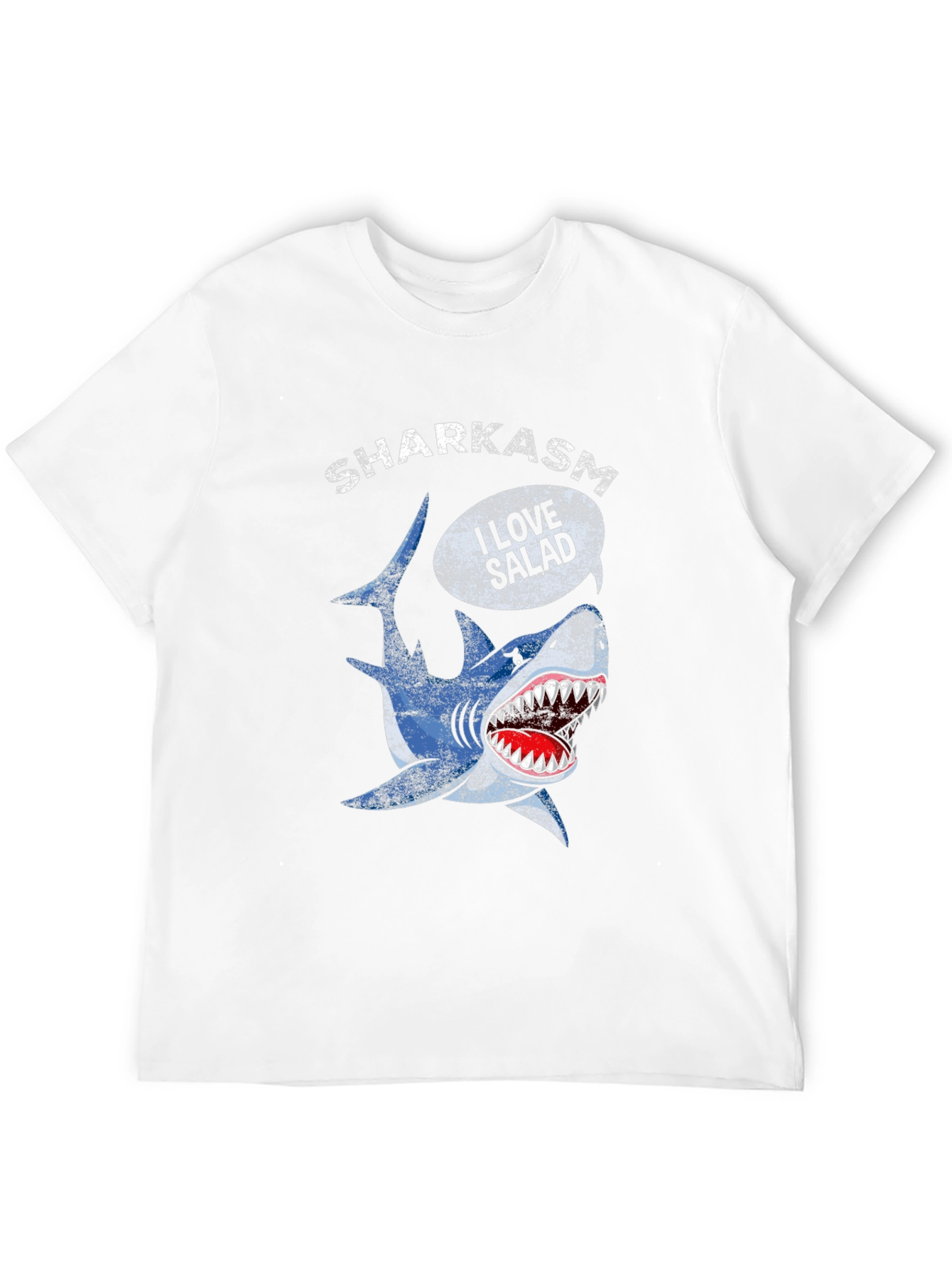 Sharkasm I Love Salad Black T-Shirt
