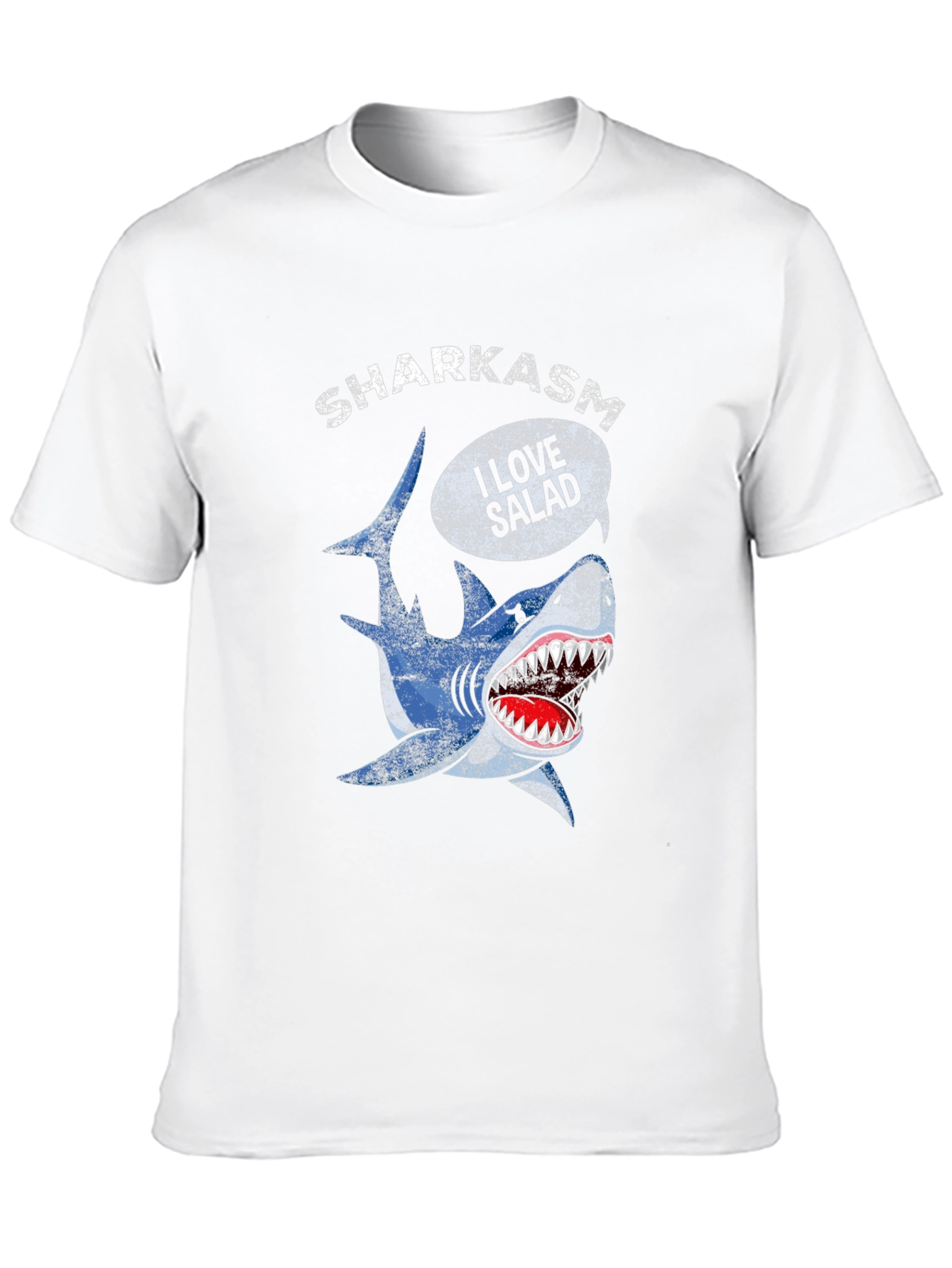 Sharkasm I Love Salad Black T-Shirt